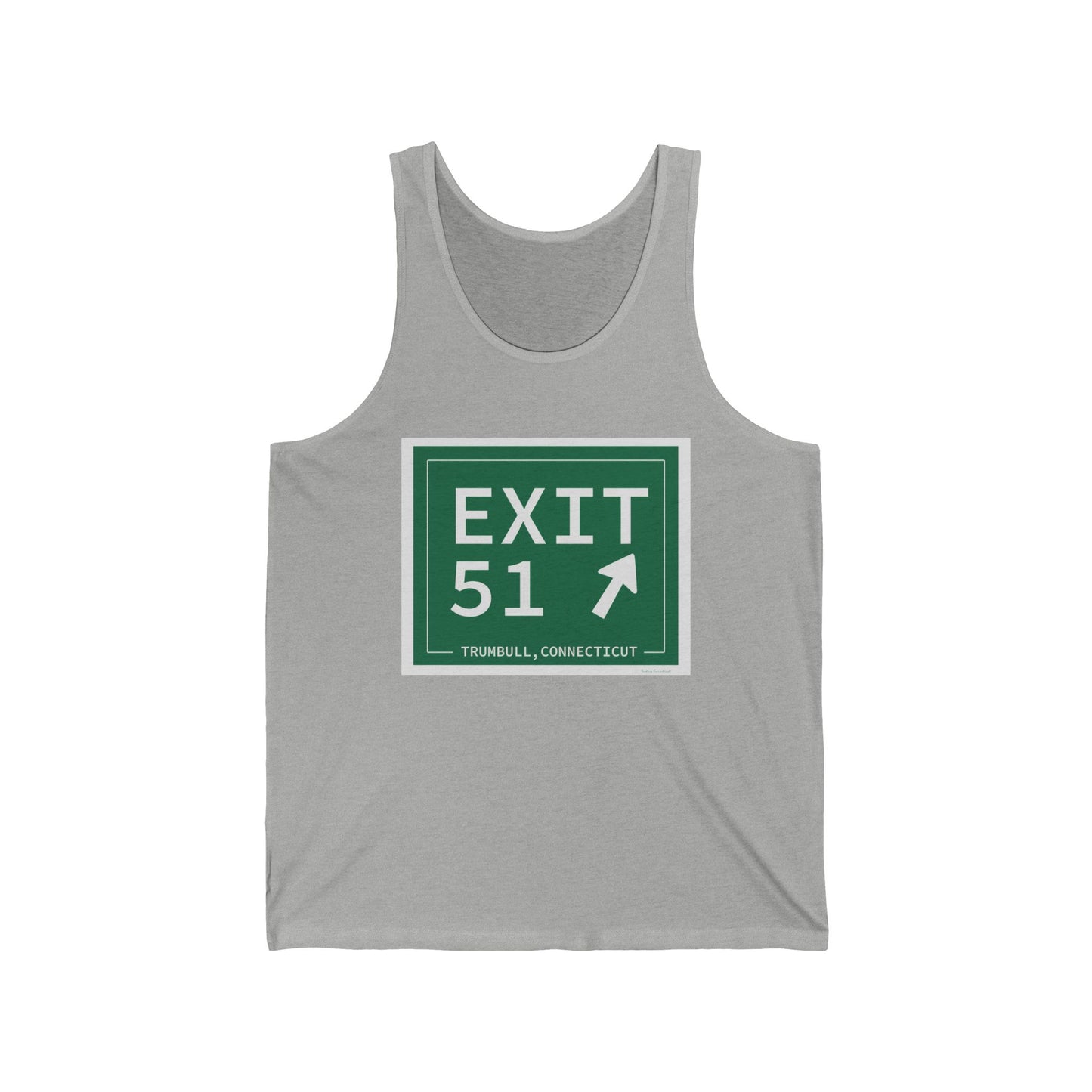 Vintage Exit 51 Merritt Parkway Sign Unisex Jersey Tank Top