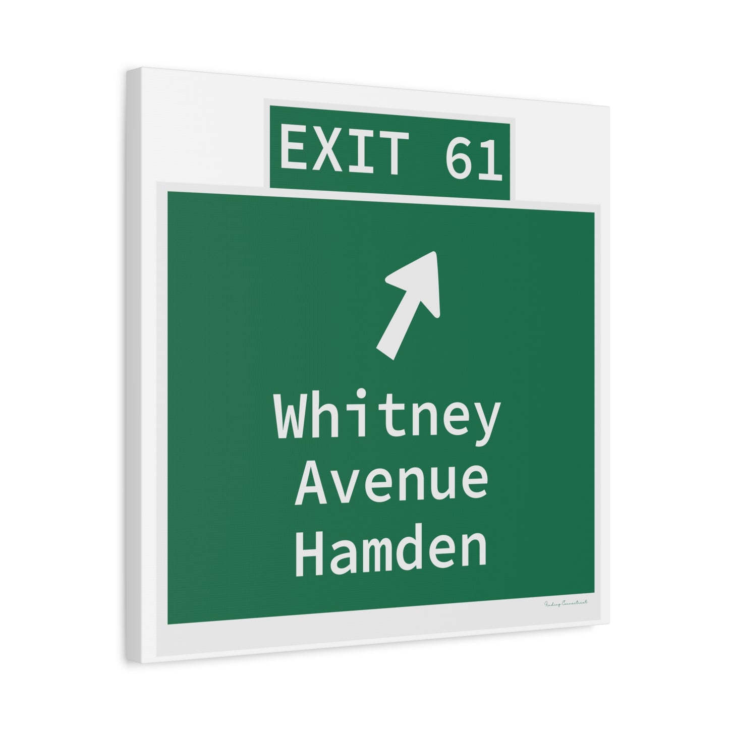 Vintage WCP Exit 61 Sign Matte Canvas, Stretched, 1.25"