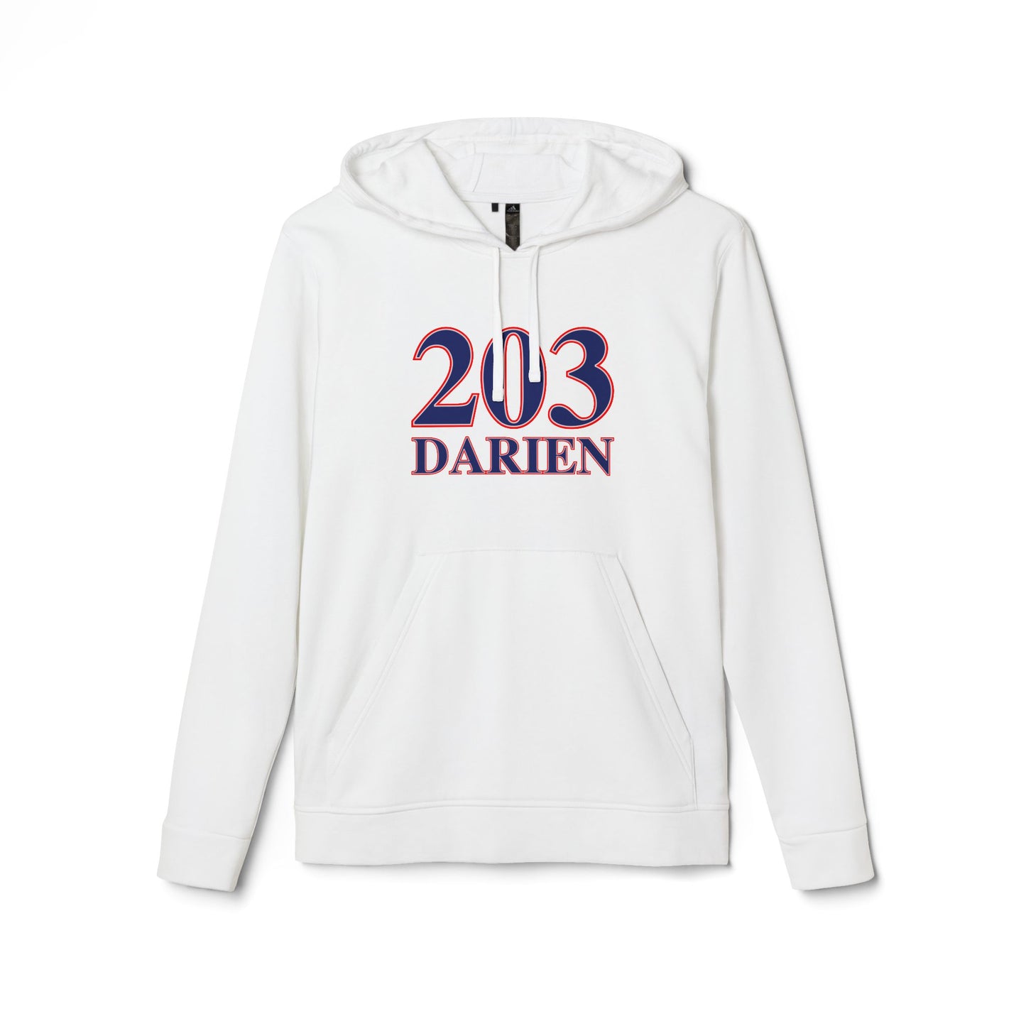 203 Darien Red White & Blue adidas Unisex Fleece Hoodie