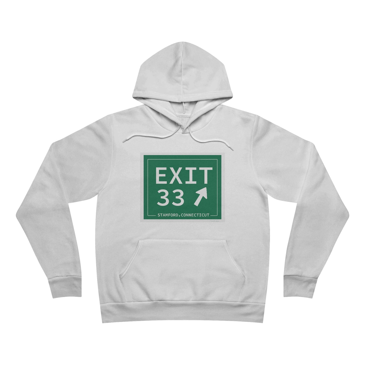 Vintage Exit 33 Merritt Parkway Sign Unisex Sponge Fleece Pullover Hoodie