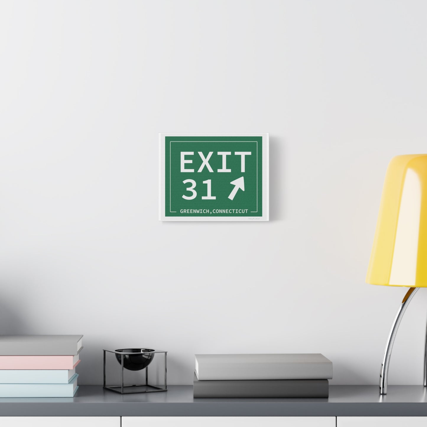 Vintage Exit 31 Merritt Parkway Sign Matte Canvas, Stretched, 1.25"