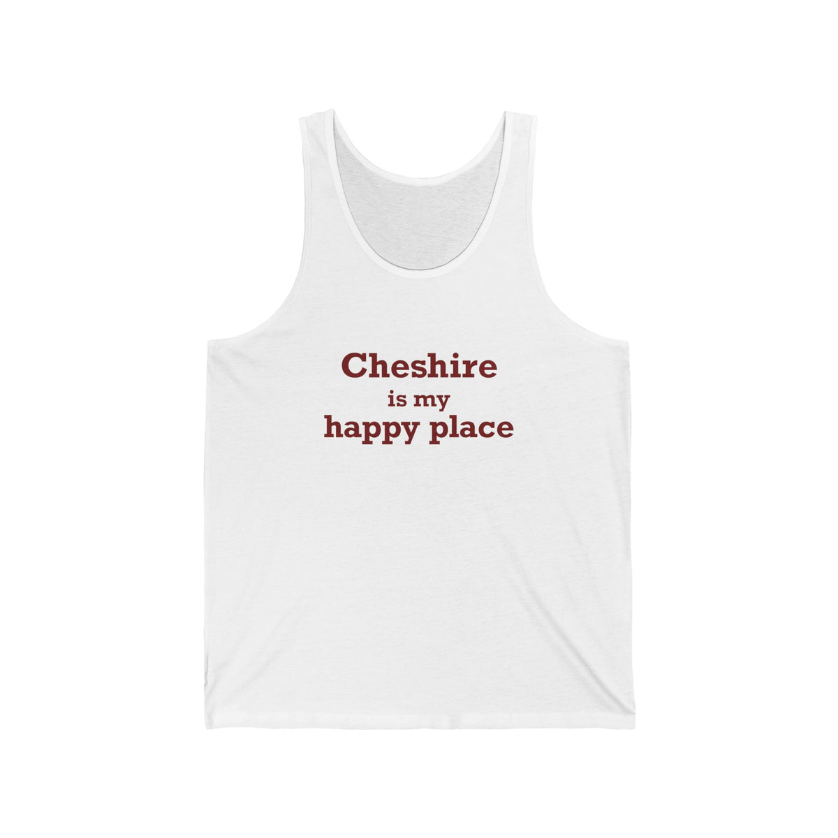 Cheshire is My Happy Place Unisex Jersey Tank Top