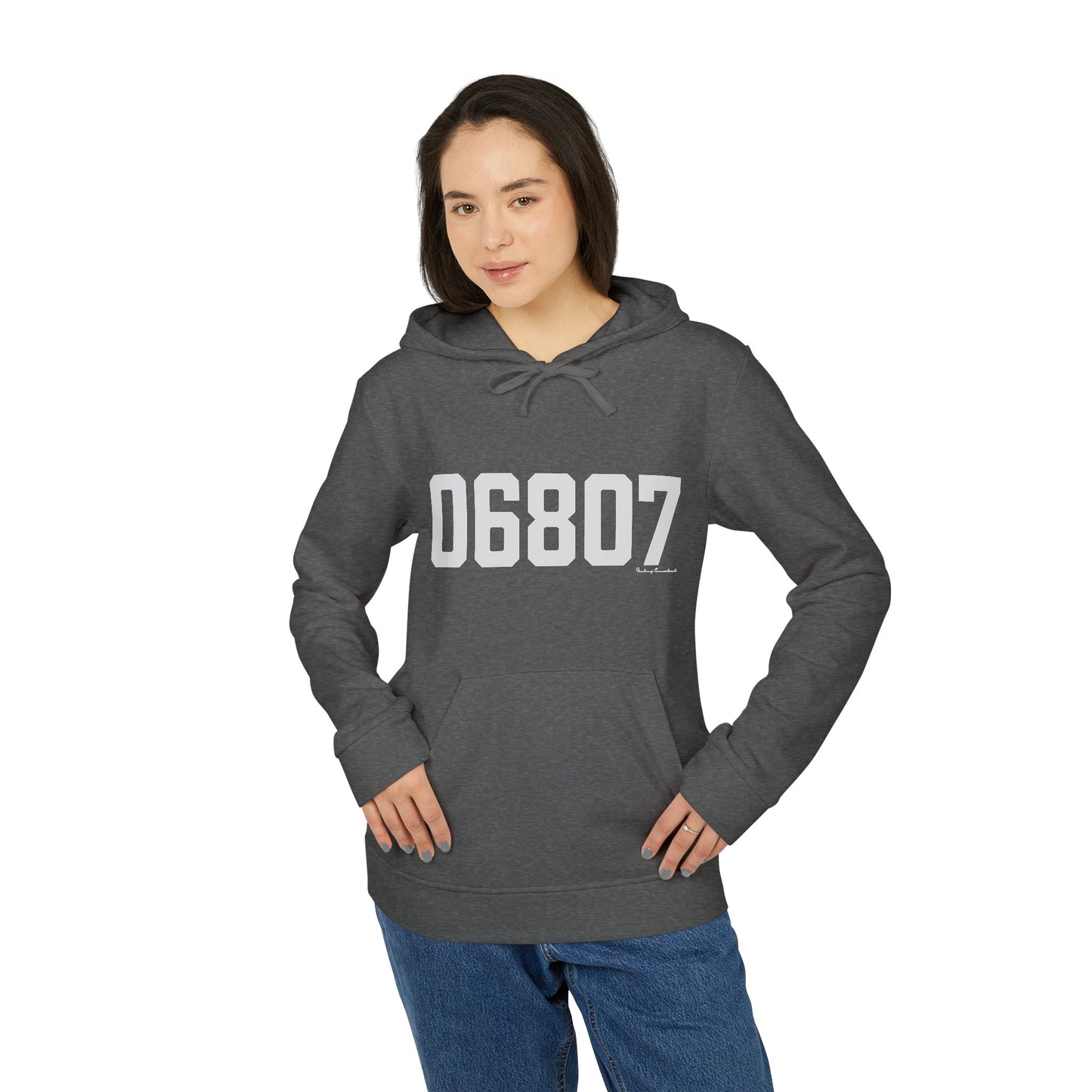 06807 - Greenwich CT Zip Code adidas Unisex Fleece Hoodie