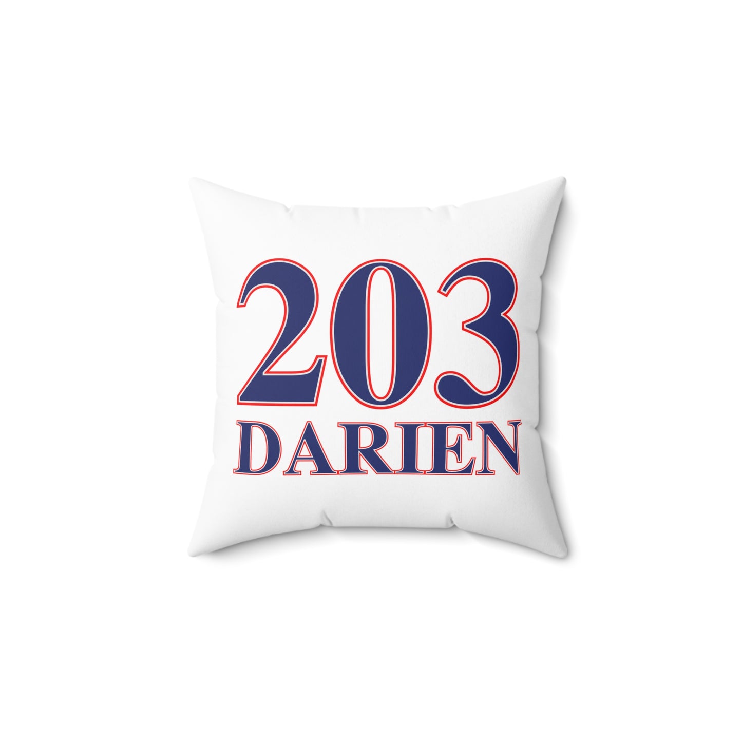 203 Darien Red White & Blue Spun Polyester Square Pillow