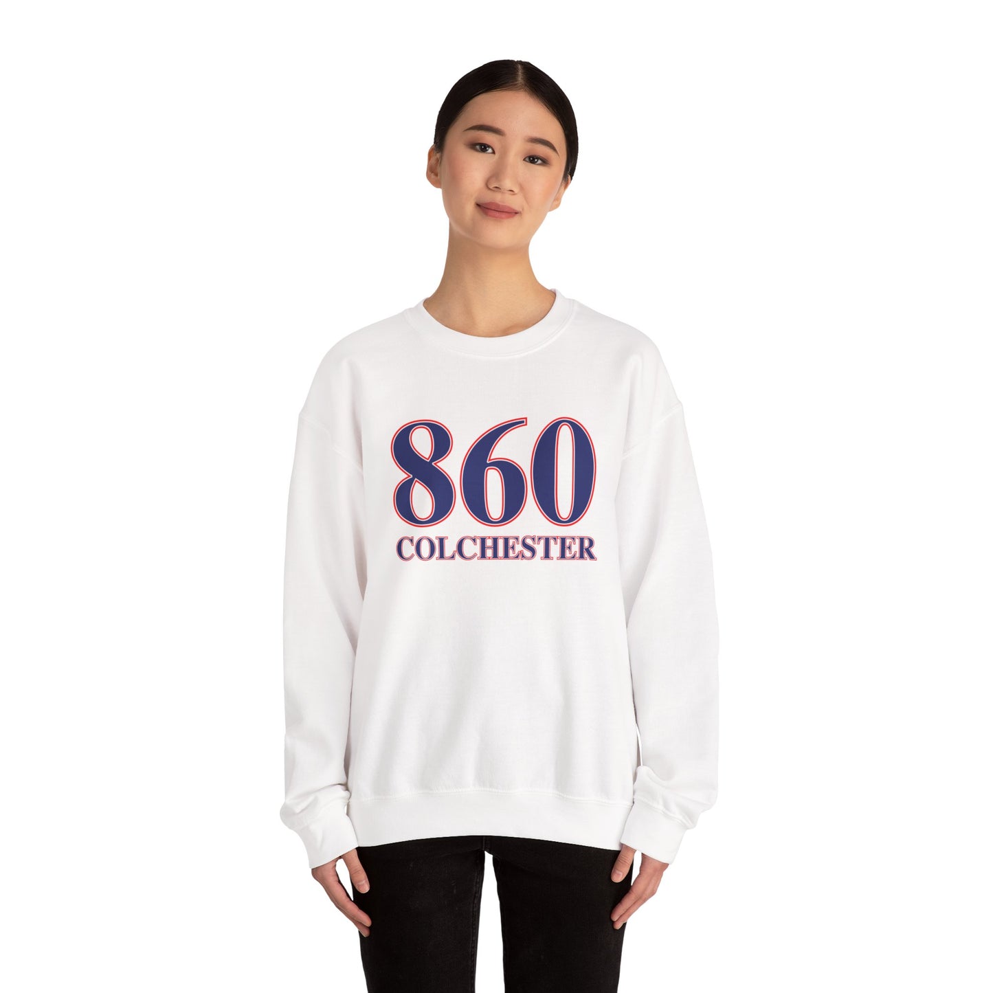 860 Colchester Red White & Blue Unisex Heavy Blend™ Crewneck Sweatshirt