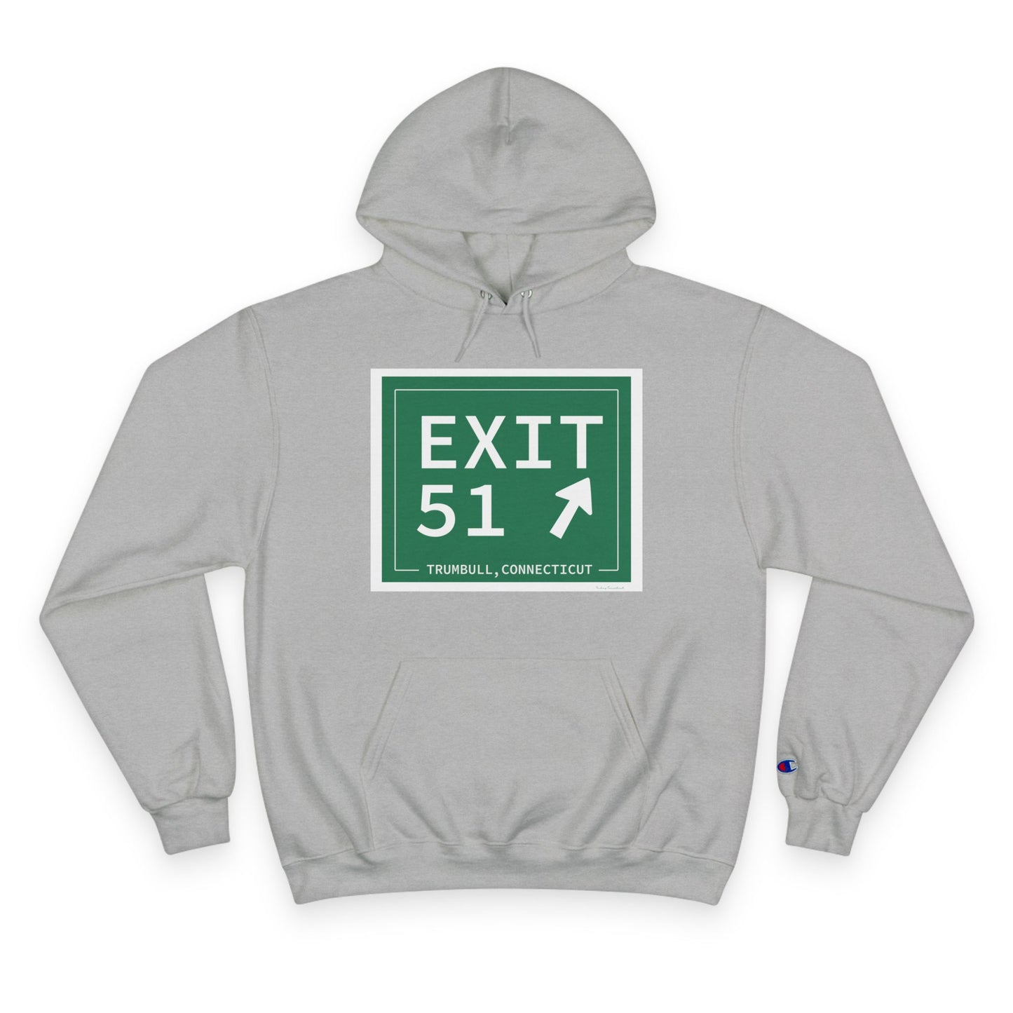 Vintage Exit 51 Merritt Parkway Sign Champion Hoodie