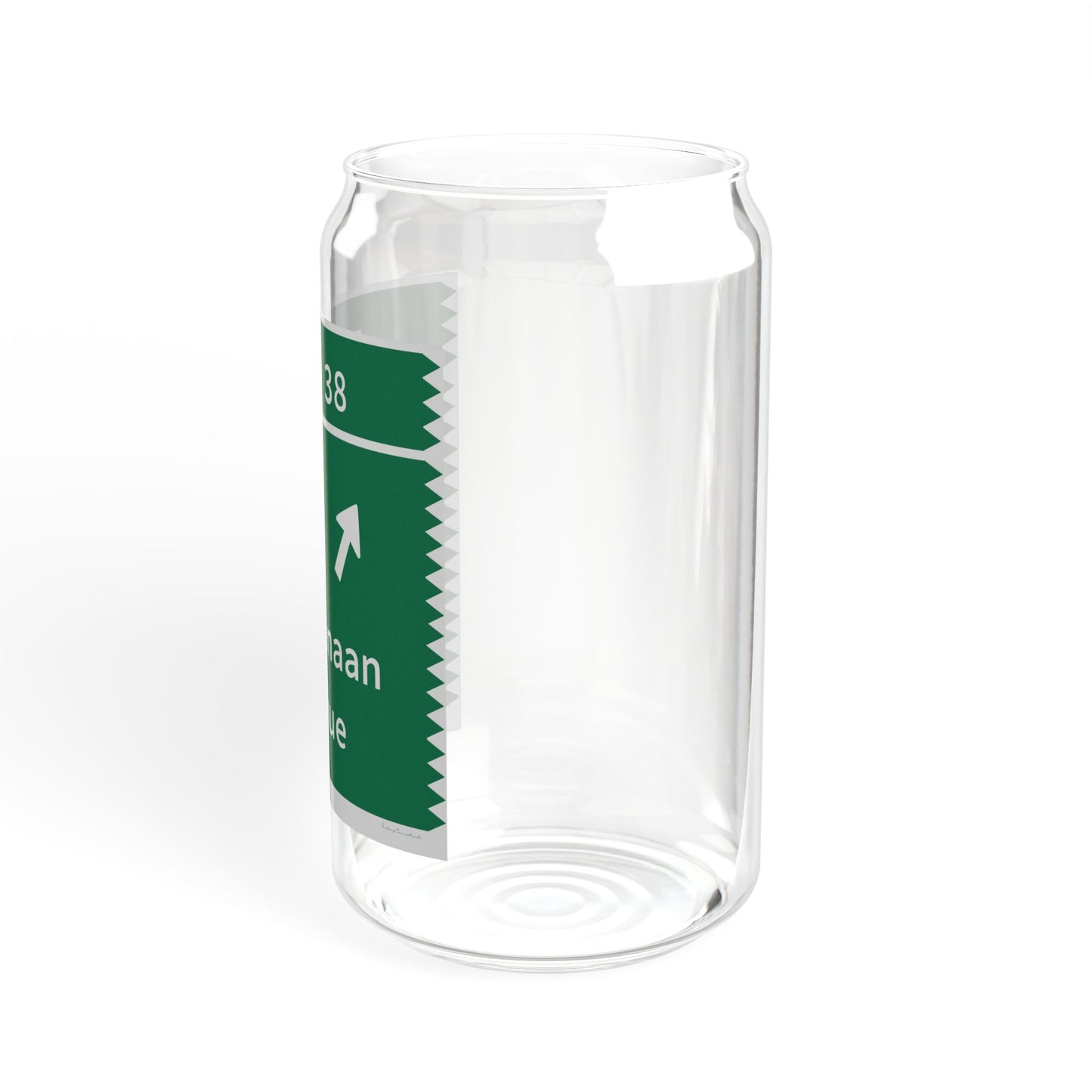Vintage Merritt Parkway Exit 38 Sign Sipper Glass, 16oz
