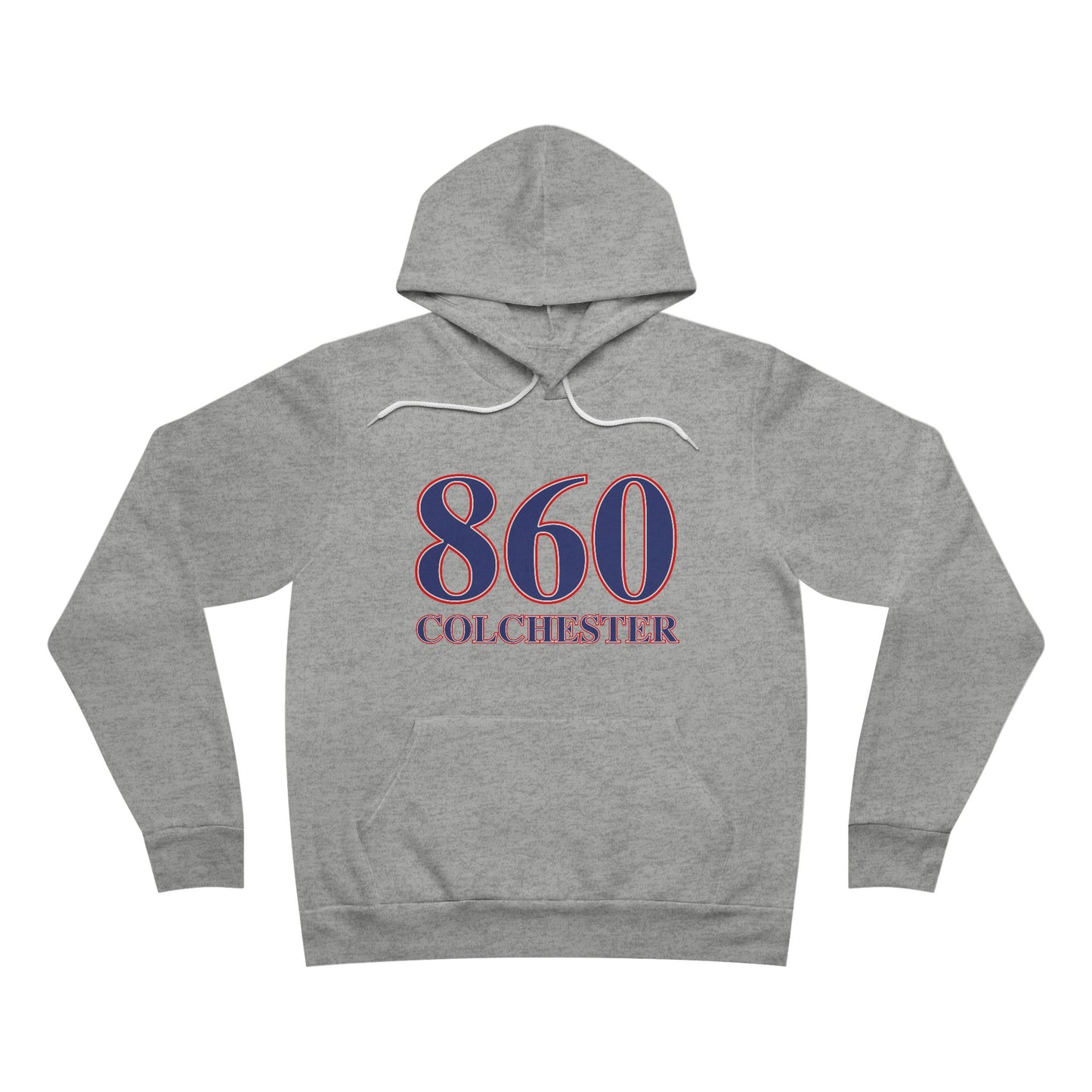 860 Colchester Red White & Blue Unisex Sponge Fleece Pullover Hoodie