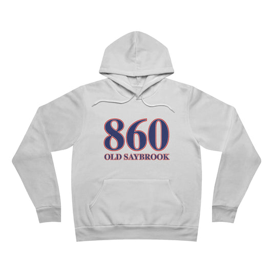 860 Old Saybrook Red White & Blue Unisex Sponge Fleece Pullover Hoodie