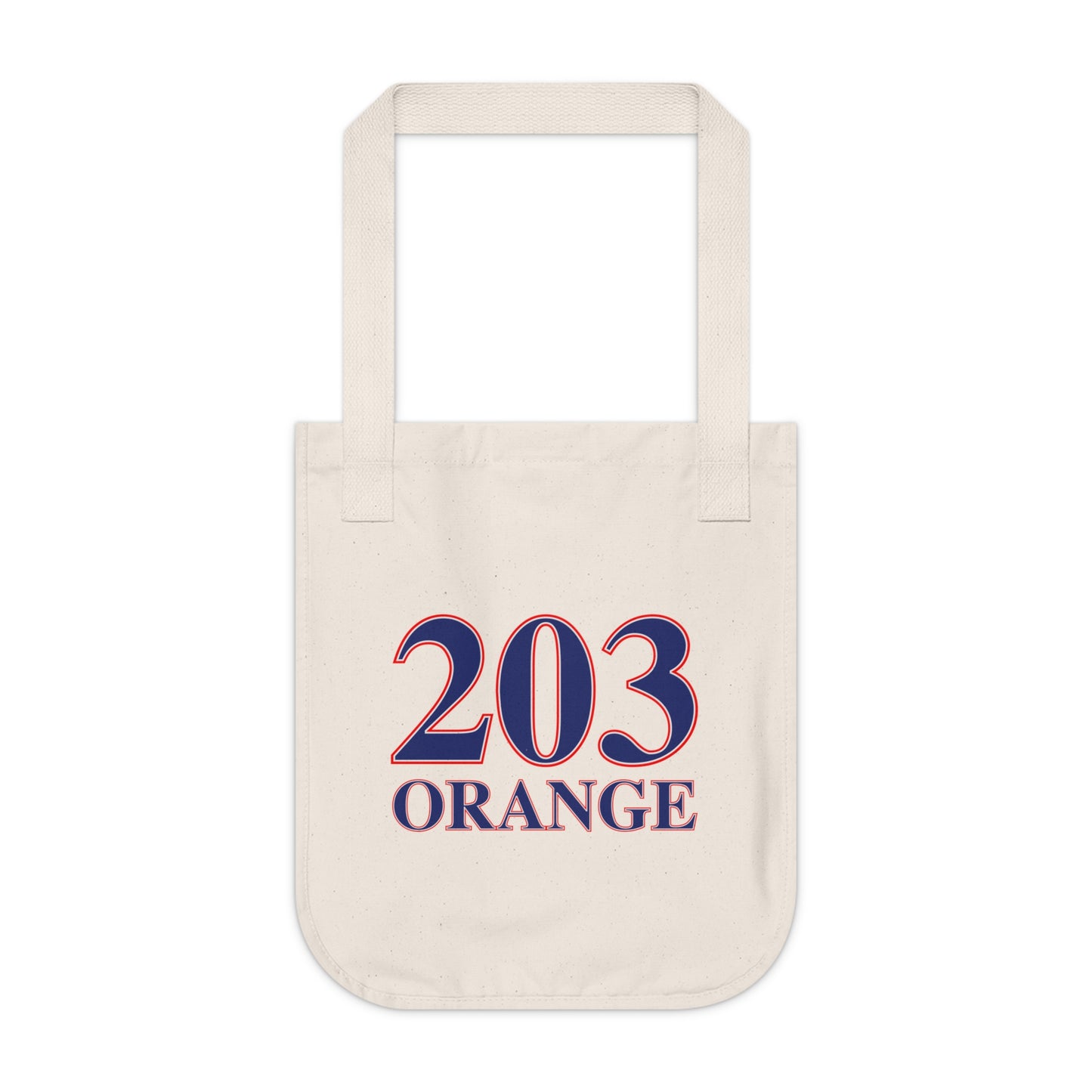 203 Orange Red White & Blue Organic Canvas Tote Bag