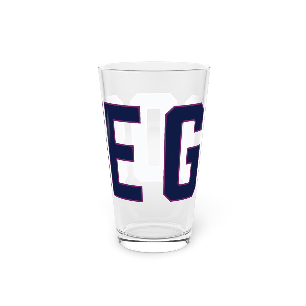 Goose Zip Code Blue & Purple Pint Glass, 16oz