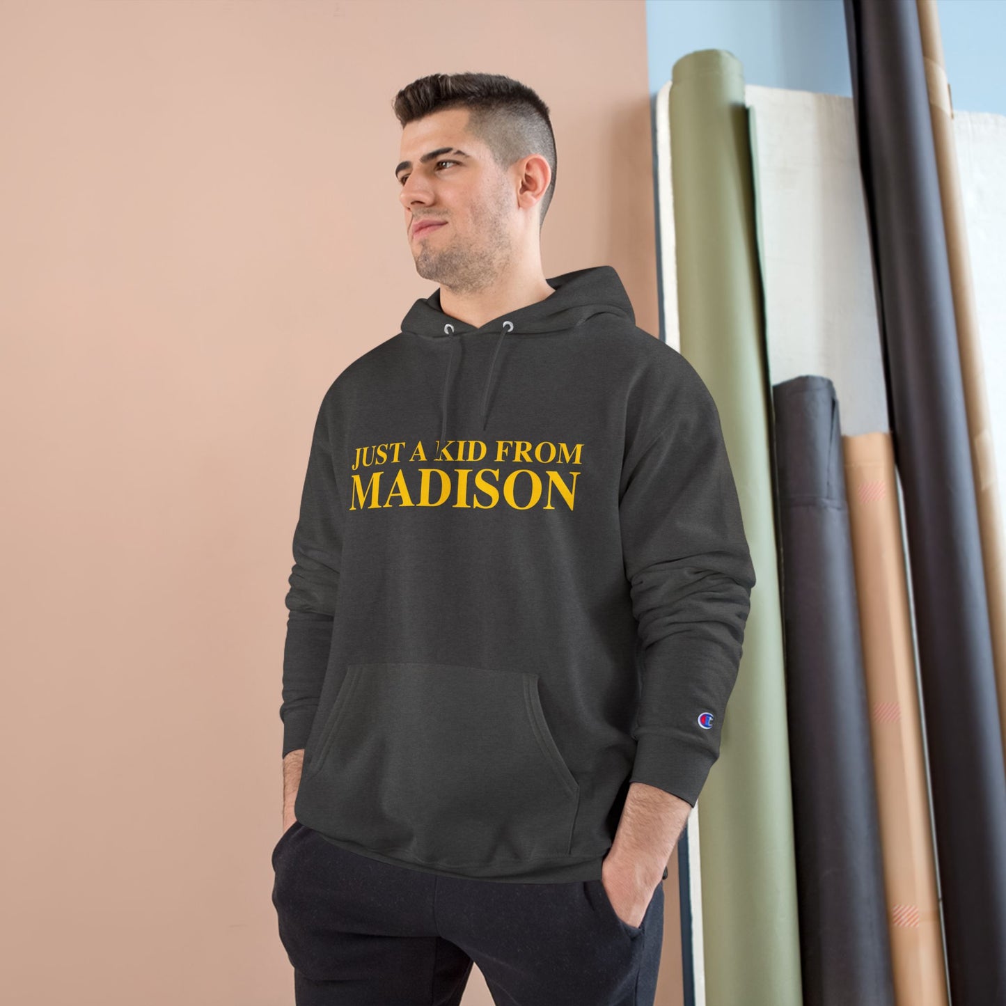 Just a kid from Madison Champion Hoodie