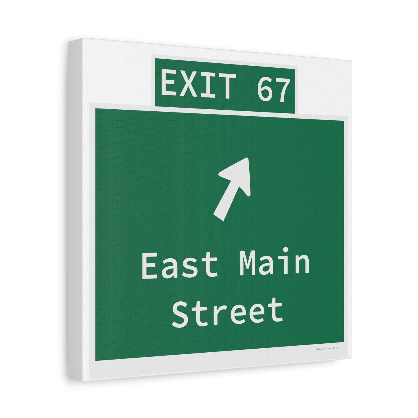 Vintage WCP Exit 67 Sign Matte Canvas, Stretched, 1.25"