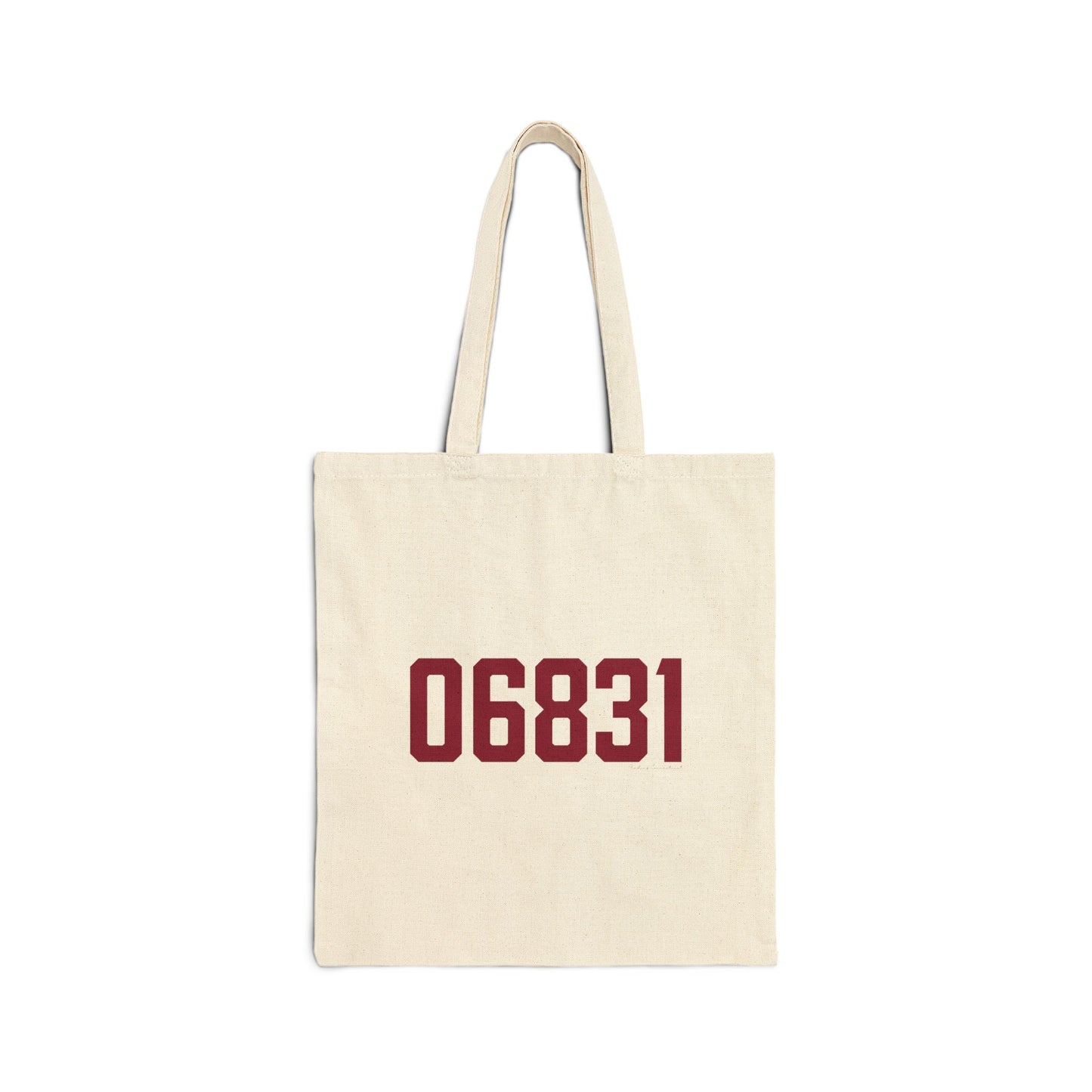 06831 - Greenwich Connecticut Zip Code Cotton Canvas Tote Bag