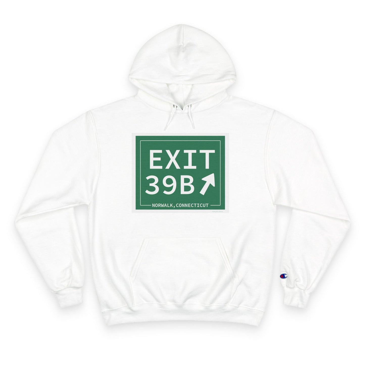 Vintage Exit 39B Merritt Parkway Sign Champion Hoodie