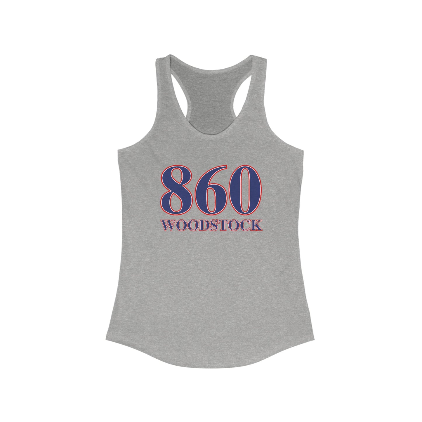 860 Woodstock Red White & Blue Women's Ideal Racerback Tank Top