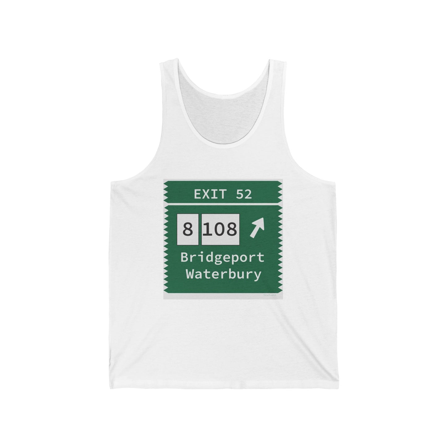 Vintage Merritt Parkway Exit 52 Sign Unisex Jersey Tank Top