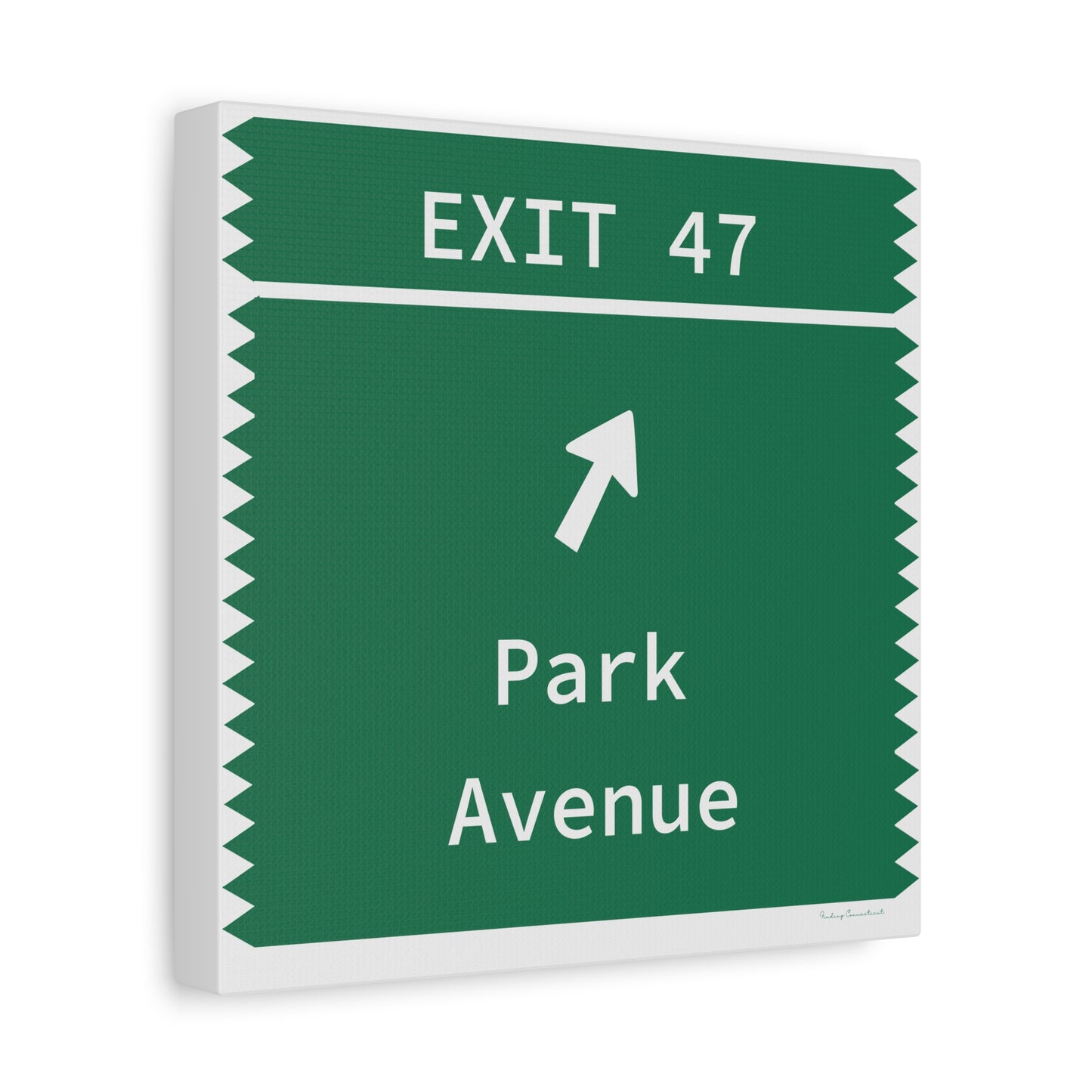 Vintage Merritt Parkway Exit 47 Sign Matte Canvas, Stretched, 1.25"