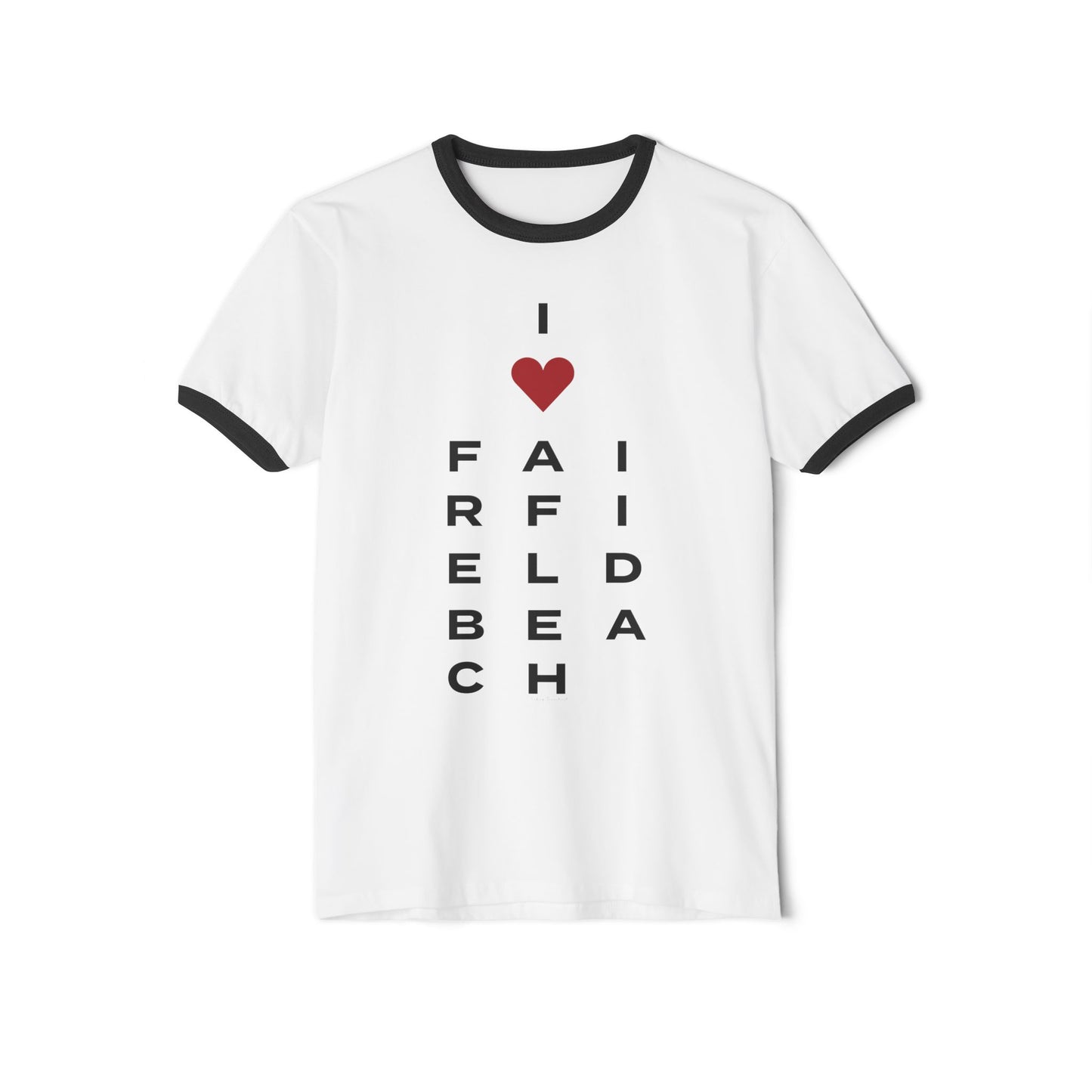 Fairfield Beach Vision Unisex Cotton Ringer T-Shirt