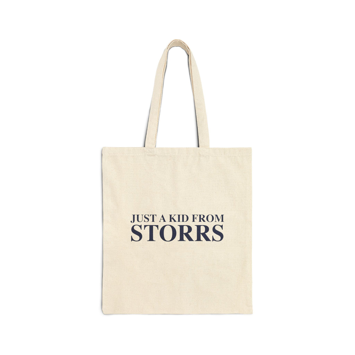 Just a kid from Storrs Cotton Canvas Tote Bag