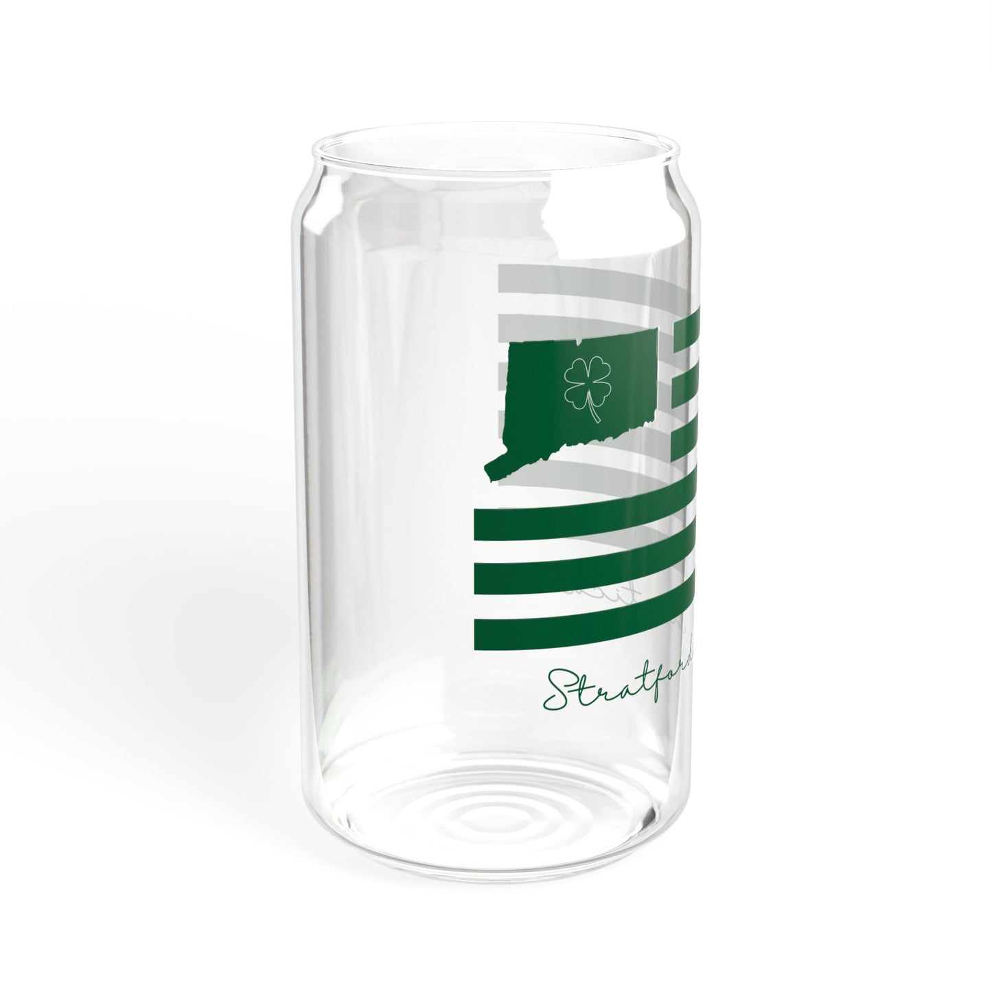Stratford Connecticut St Patrick’s Day Flag Sipper Glass, 16oz