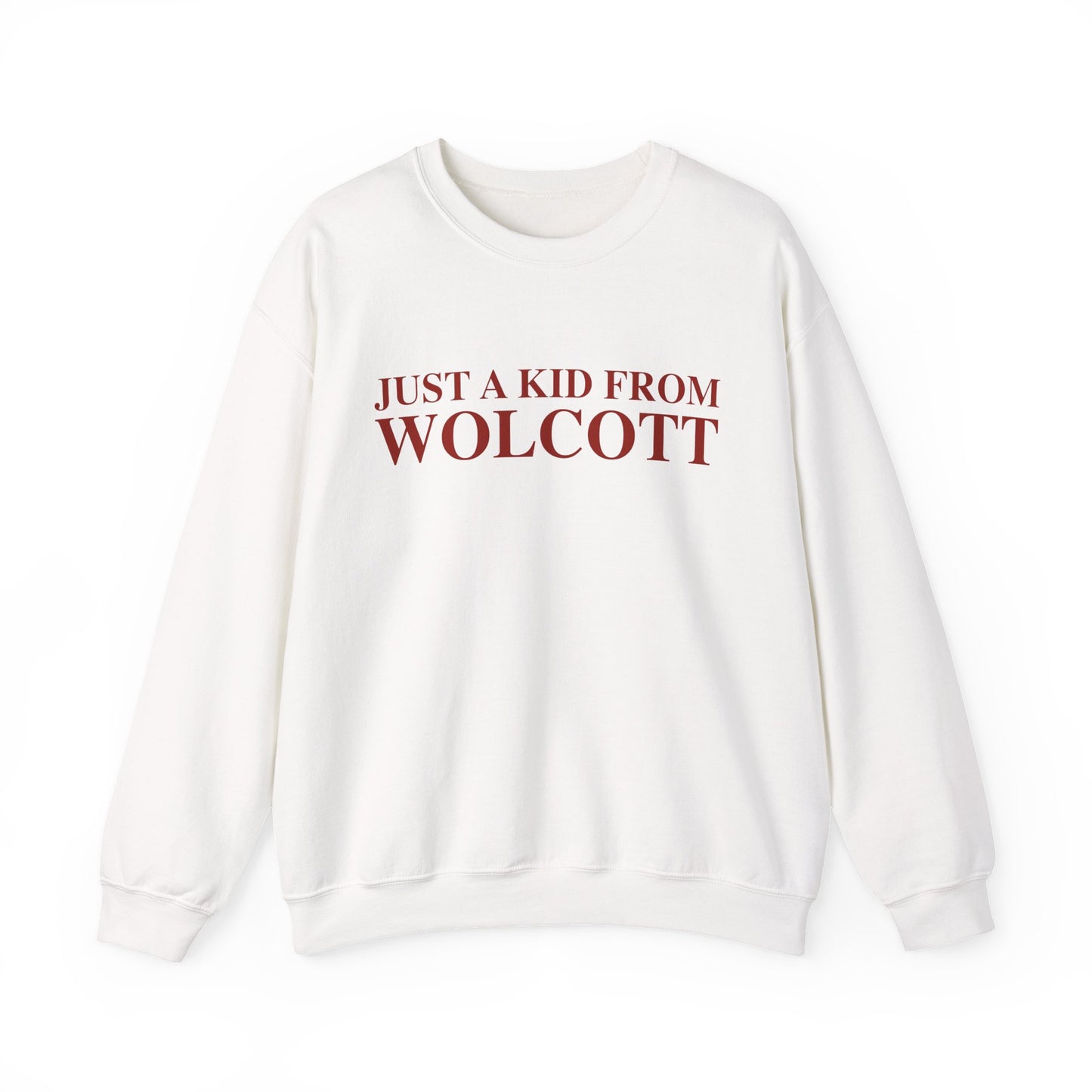 Just a kid from Wolcott Unisex Heavy Blend™ Crewneck Sweatshirt