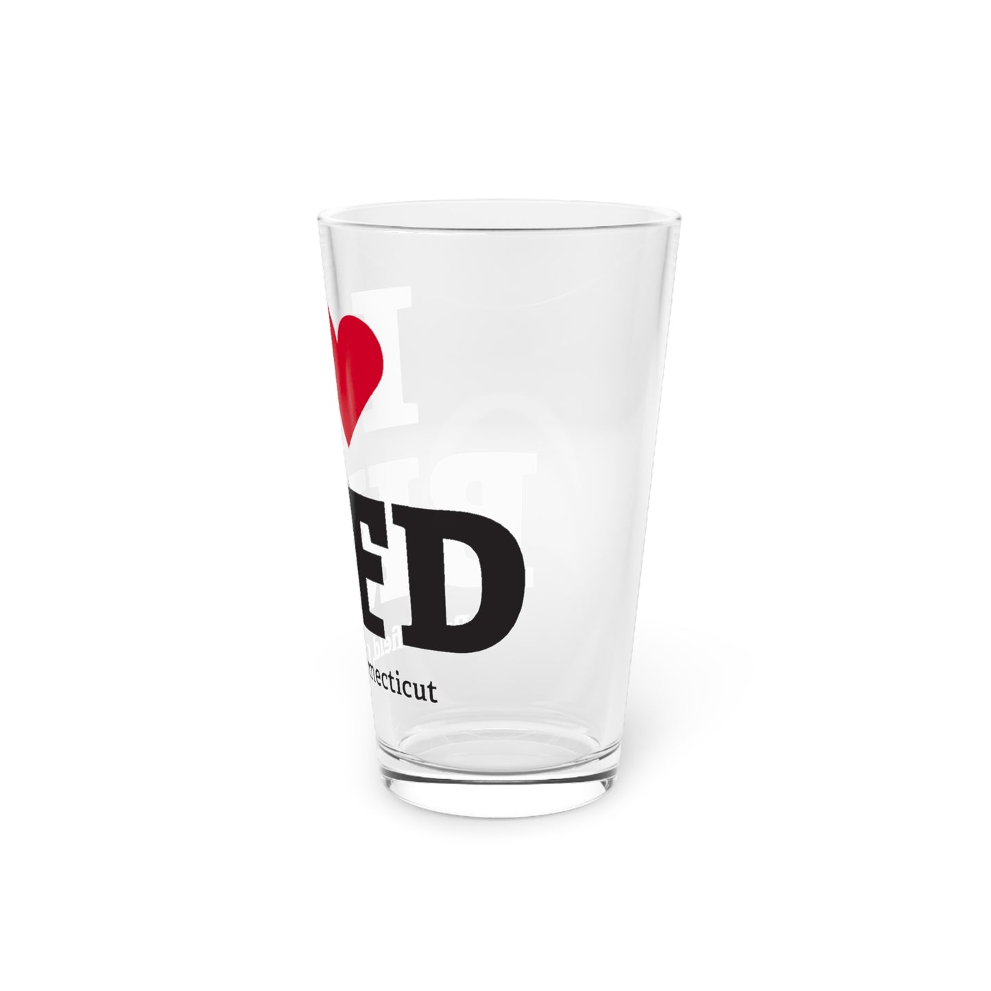 I Heart BKFD Pint Glass, 16oz