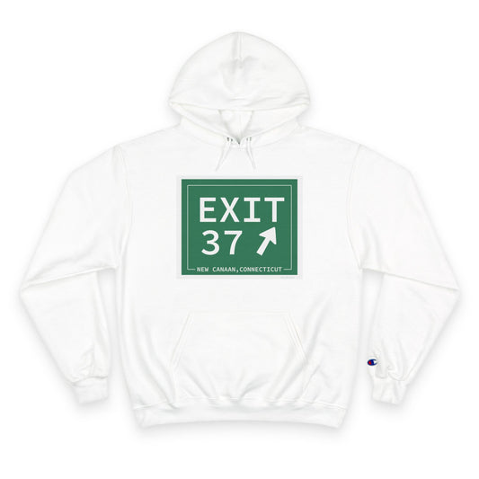 Vintage Exit 37 Merritt Parkway Sign Champion Hoodie