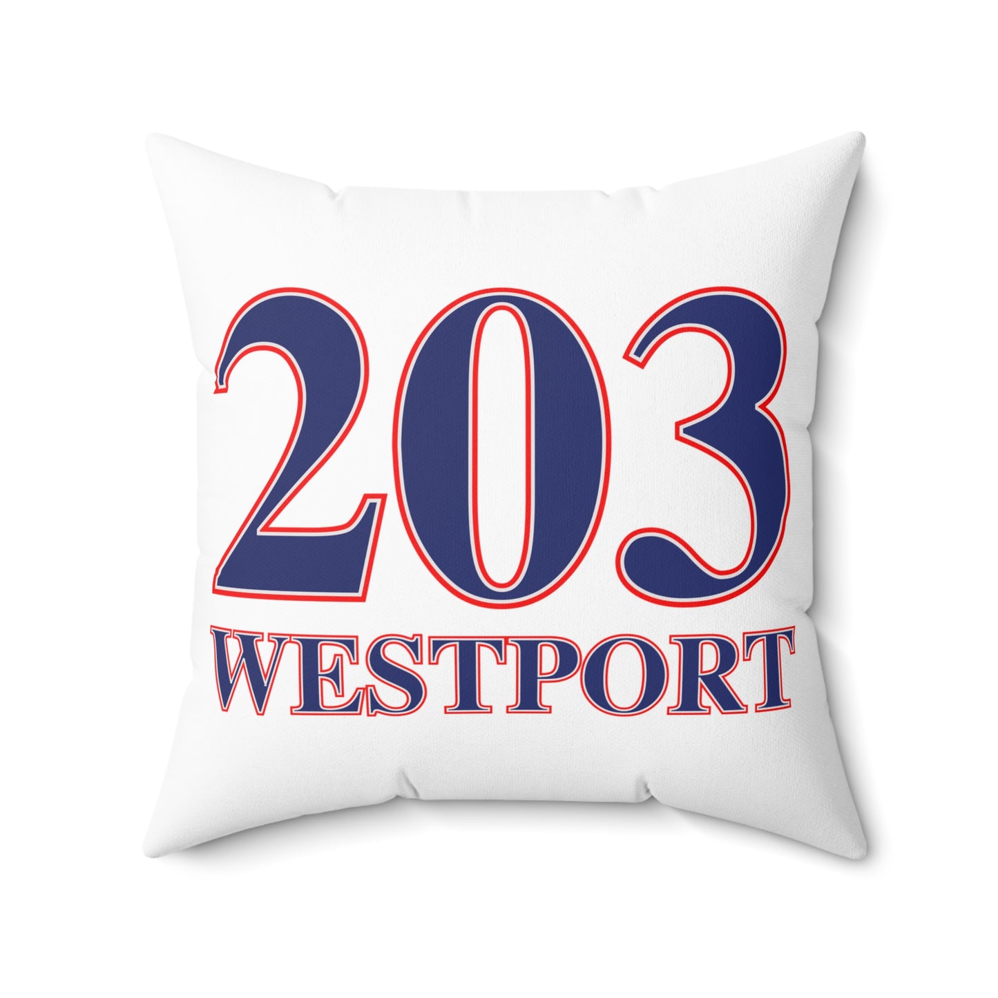 203 Westport Red White & Blue Spun Polyester Square Pillow