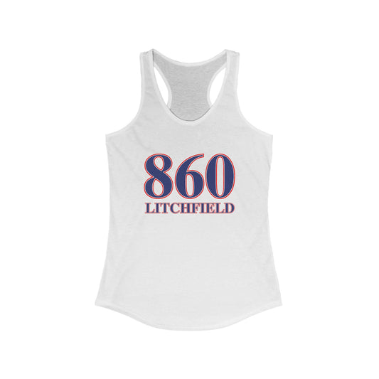 860 Litchfield Red White & Blue Women's Ideal Racerback Tank Top