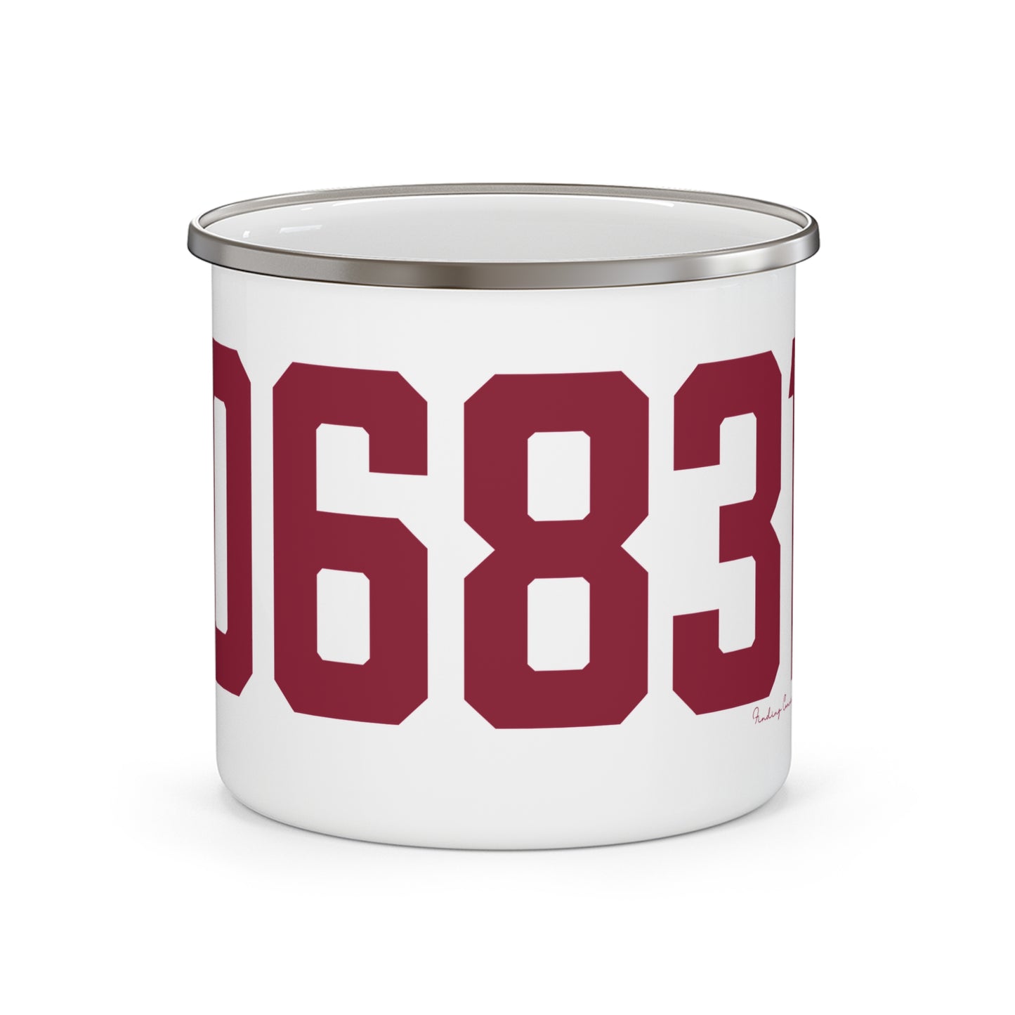 06831 - Greenwich Connecticut Zip Code Enamel Camping Mug