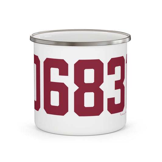 06831 - Greenwich Connecticut Zip Code Enamel Camping Mug