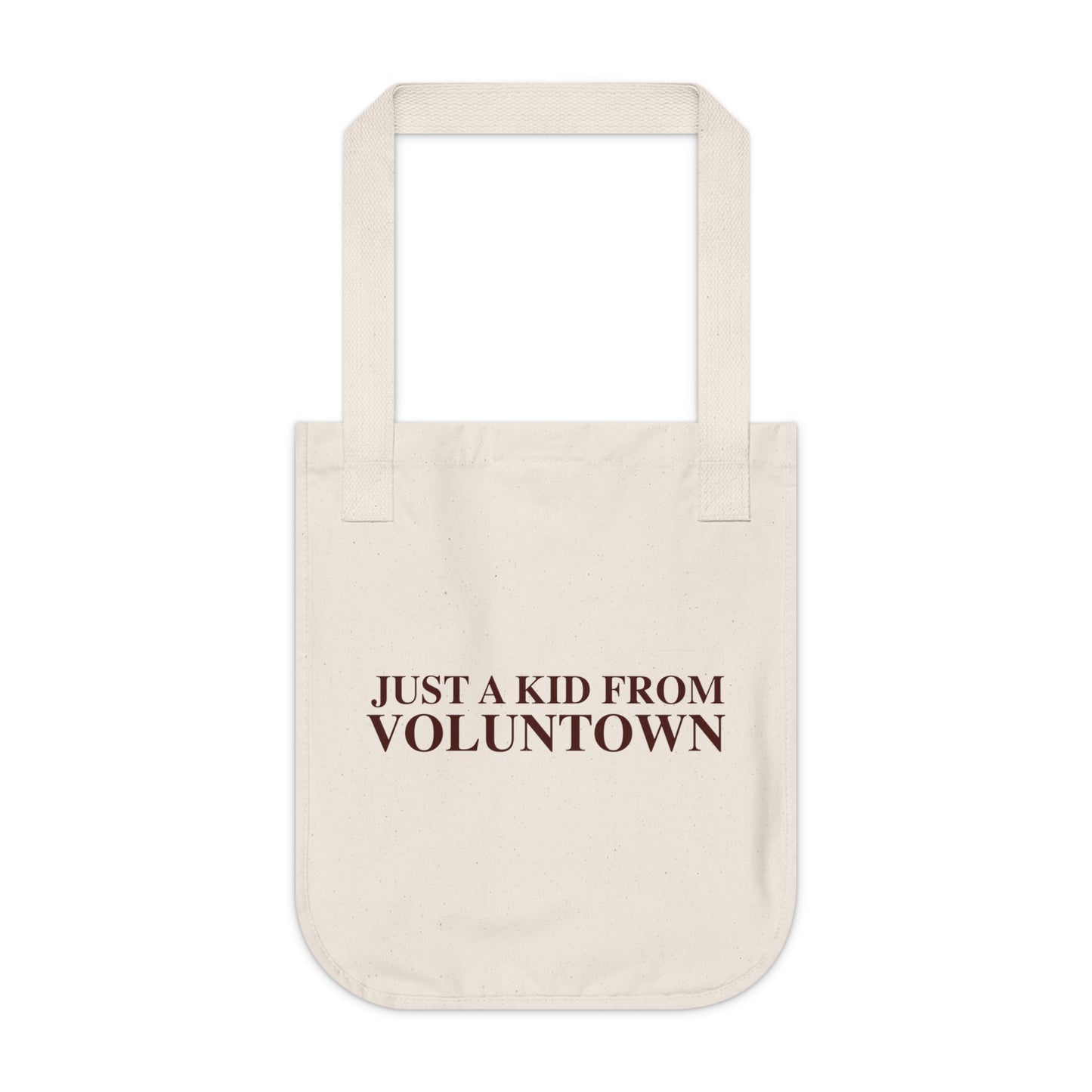 Just a kid from Voluntown Organic Canvas Tote Bag