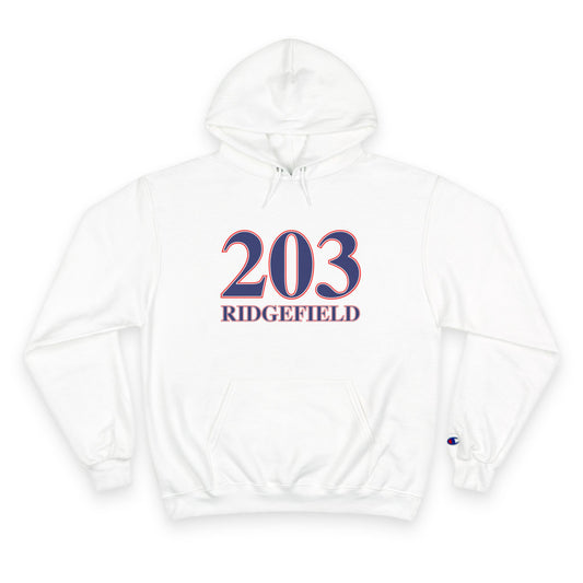203 Ridgefield Red White & Blue Champion Hoodie