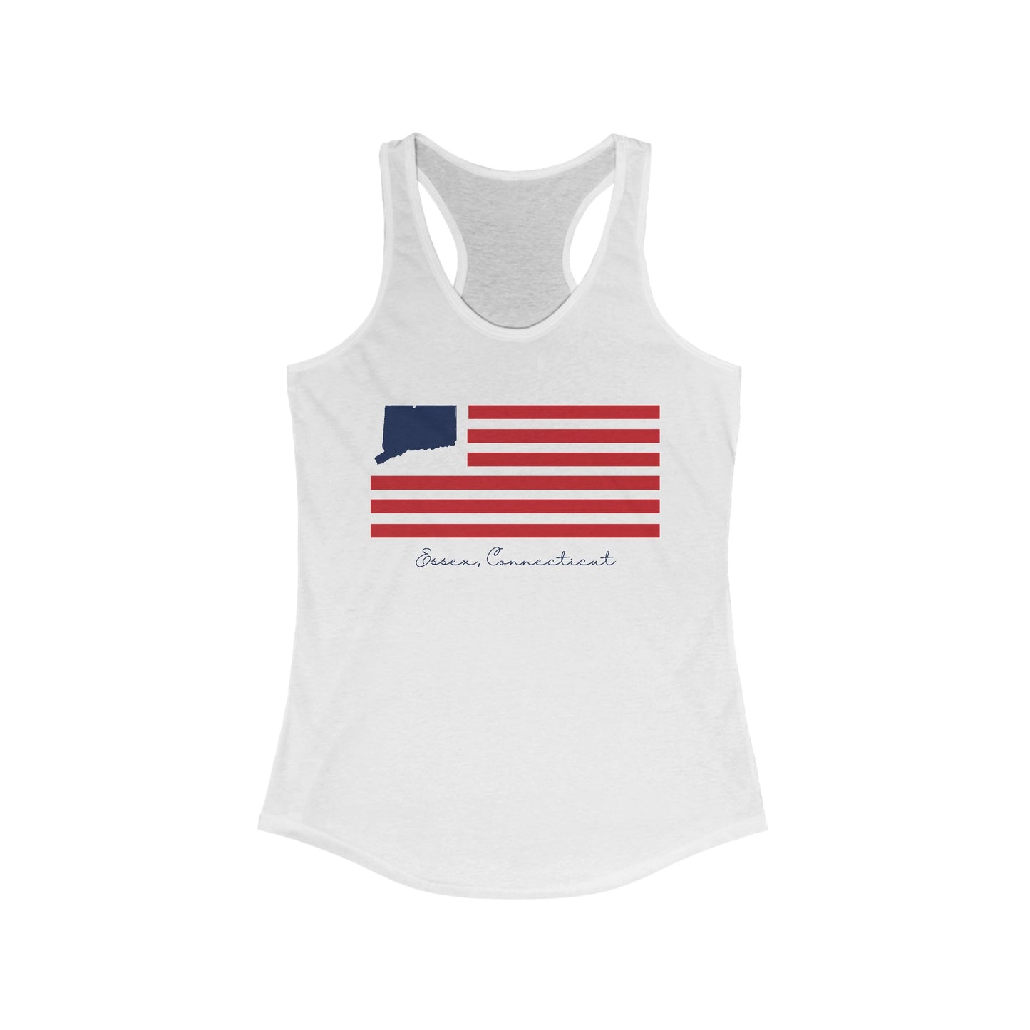 Essex Connecticut Flag Women's Ideal Racerback Tank Top