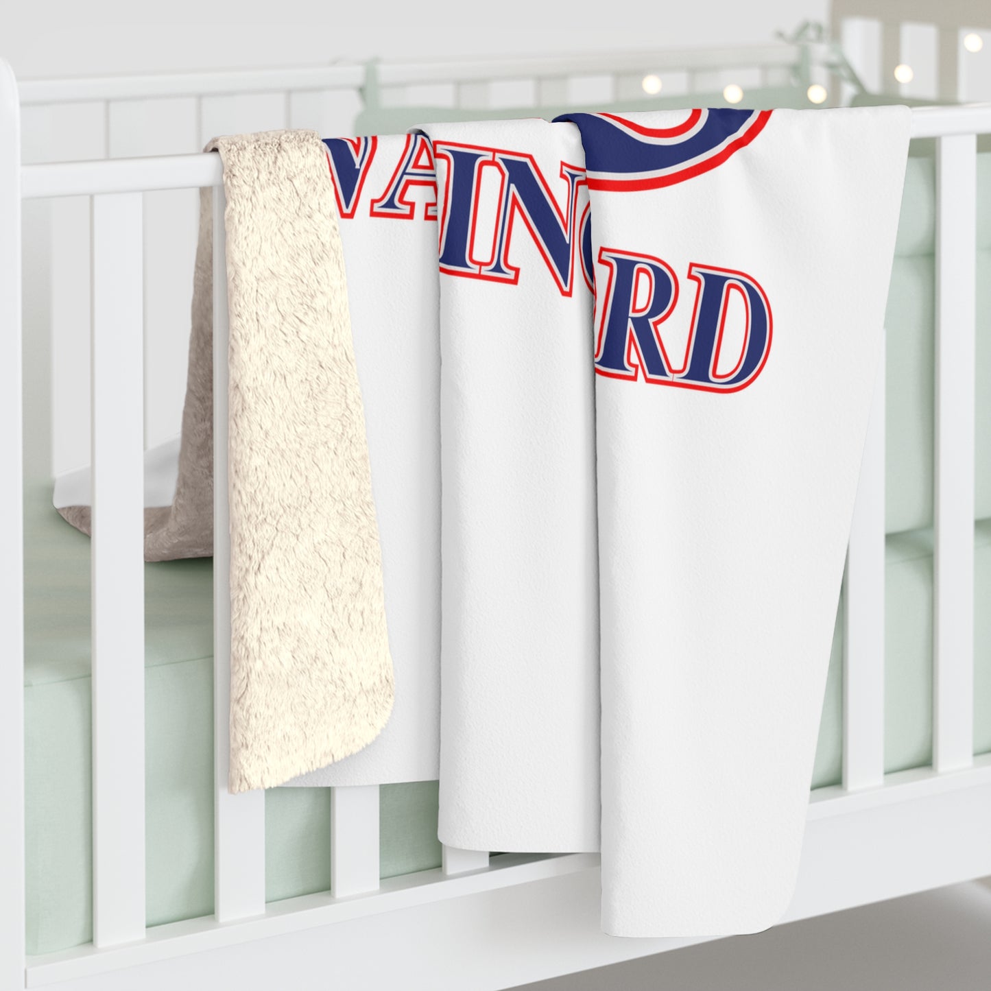 203 Wallingford Red White & Blue Sherpa Fleece Blanket