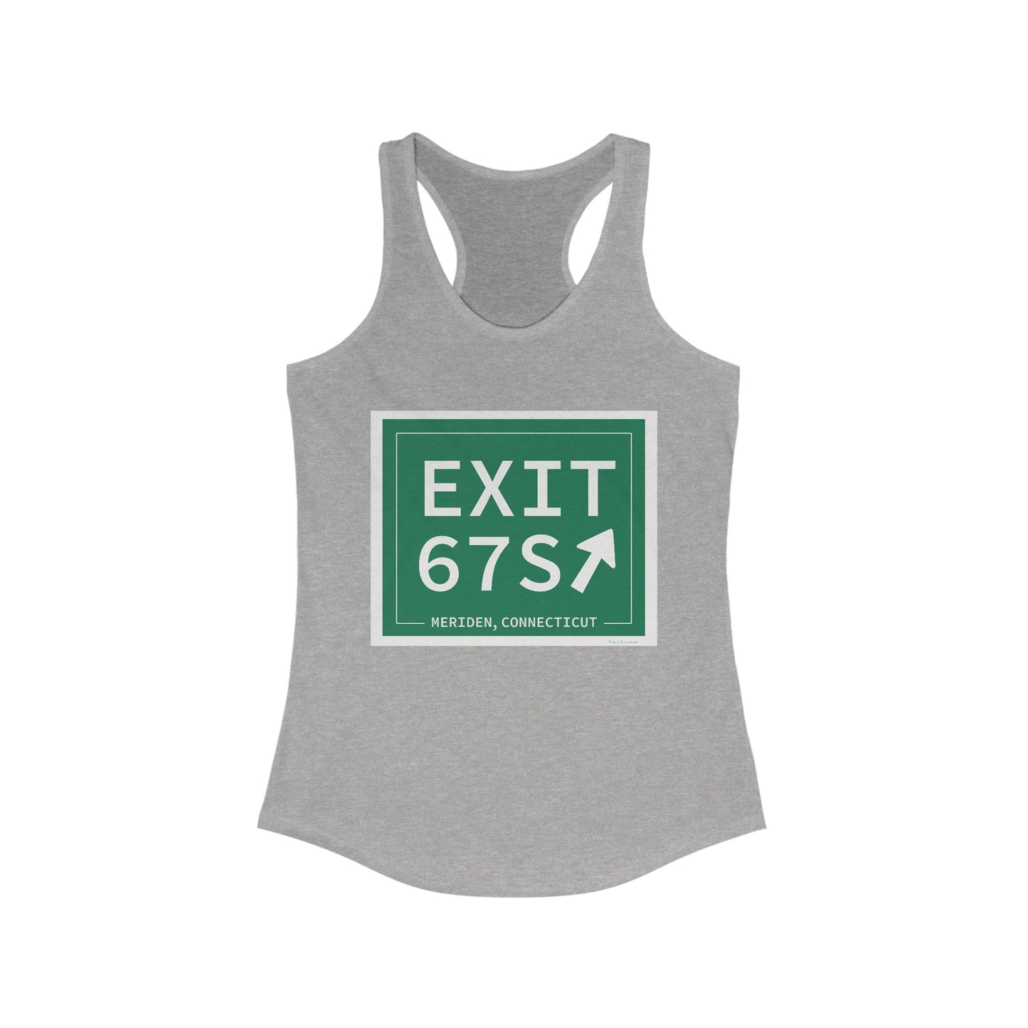 Vintage Exit 67S WCP Sign Women's Ideal Racerback Tank Top