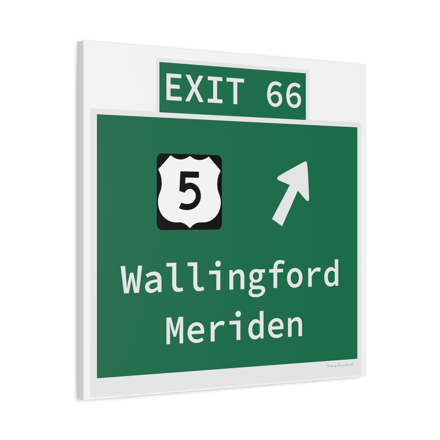 Vintage WCP Exit 66 Sign Matte Canvas, Stretched, 1.25"