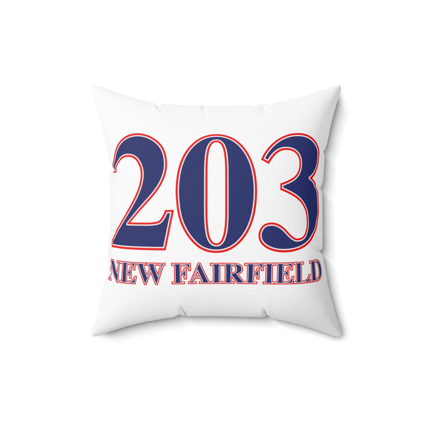 203 New FairfieldRed White & Blue Spun Polyester Square Pillow