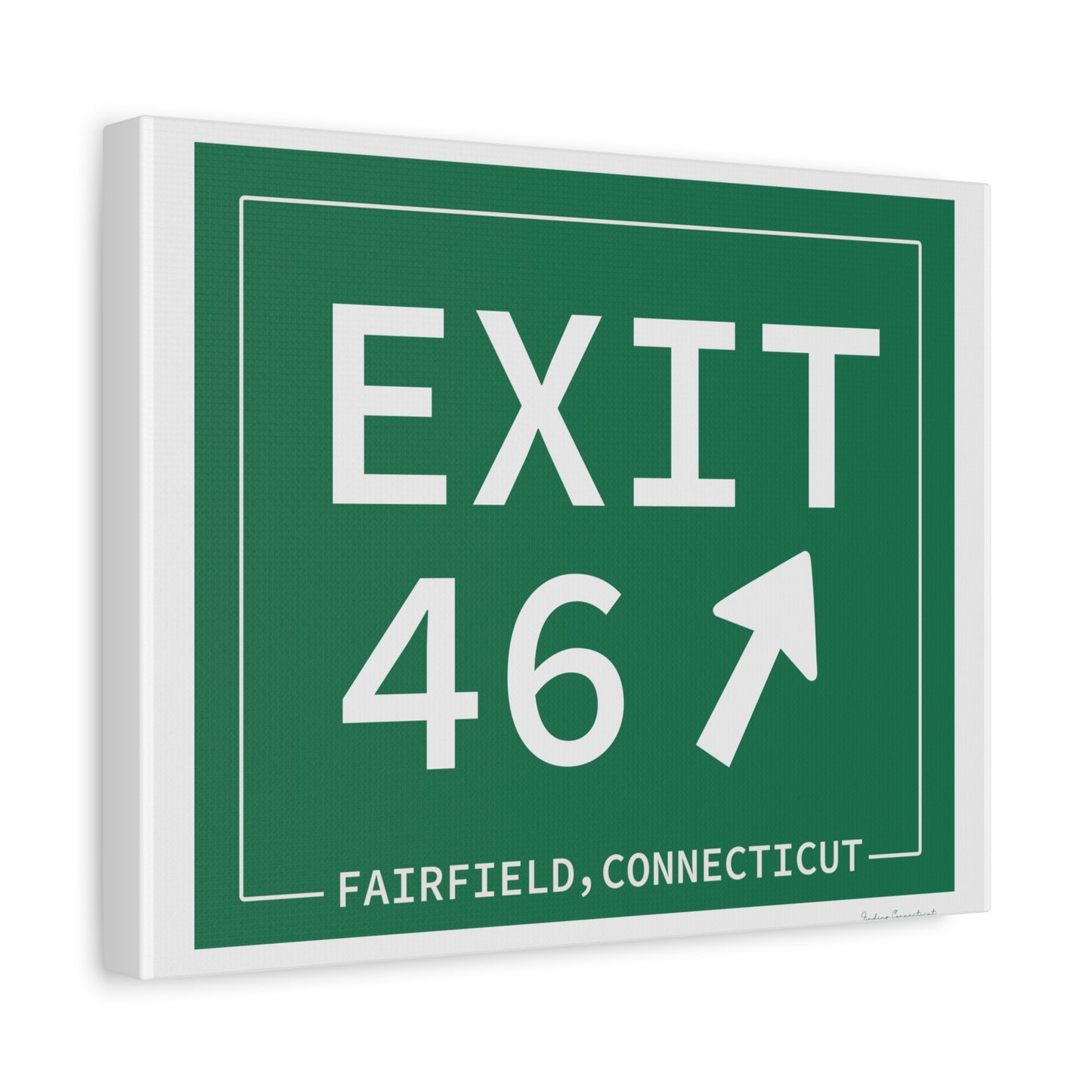 Vintage Exit 46 Merritt Parkway Sign Matte Canvas, Stretched, 1.25"