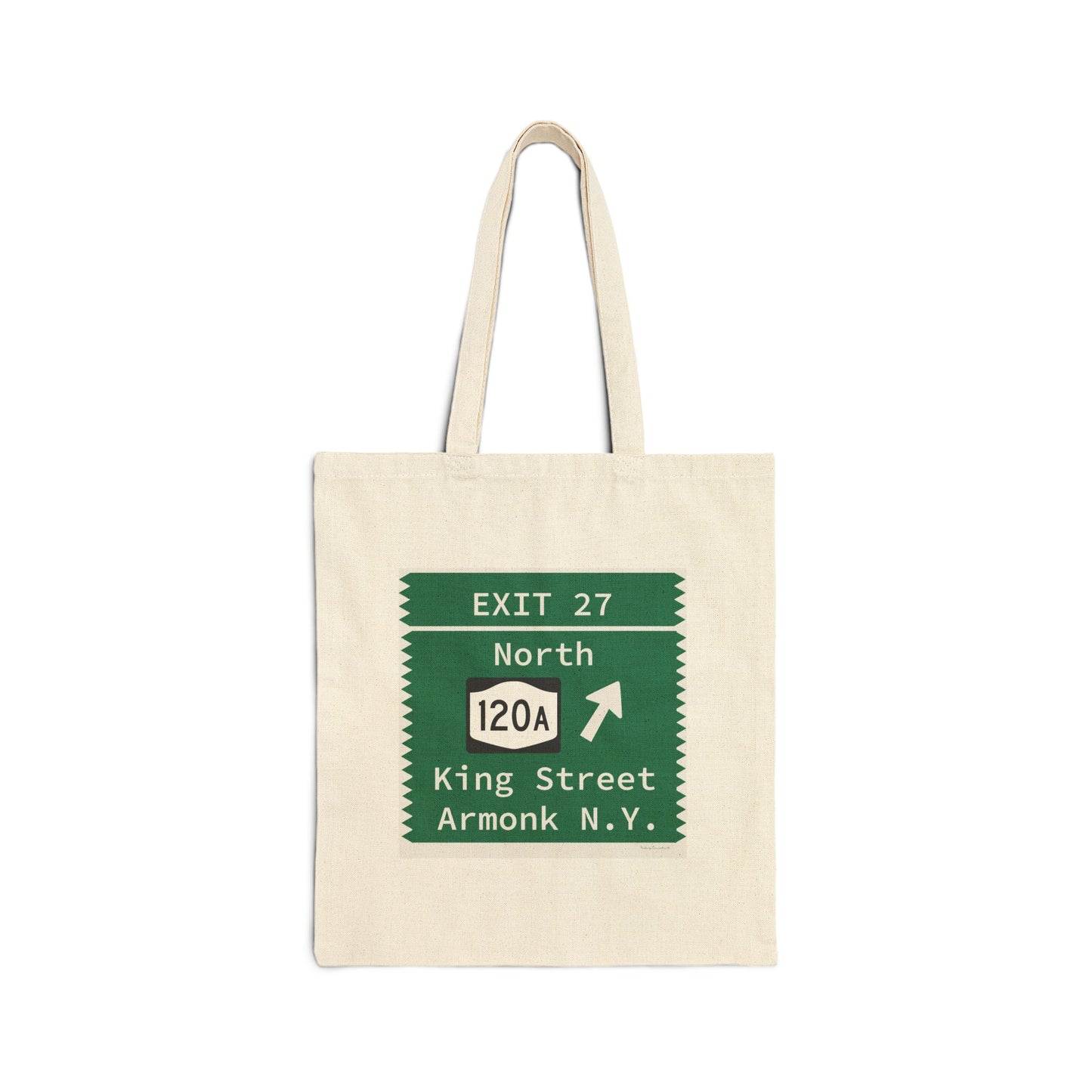 Vintage Merritt Parkway Exit 27 Sign Cotton Canvas Tote Bag