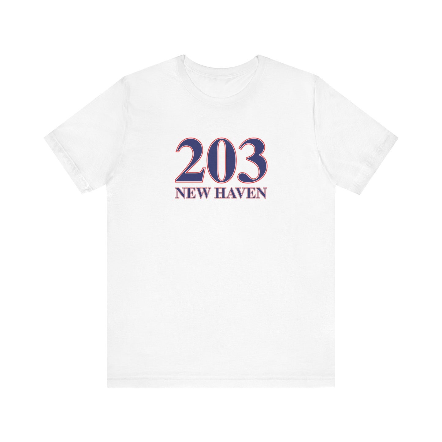 203 New Haven Red, White & Blue Unisex Jersey Short Sleeve T-Shirt