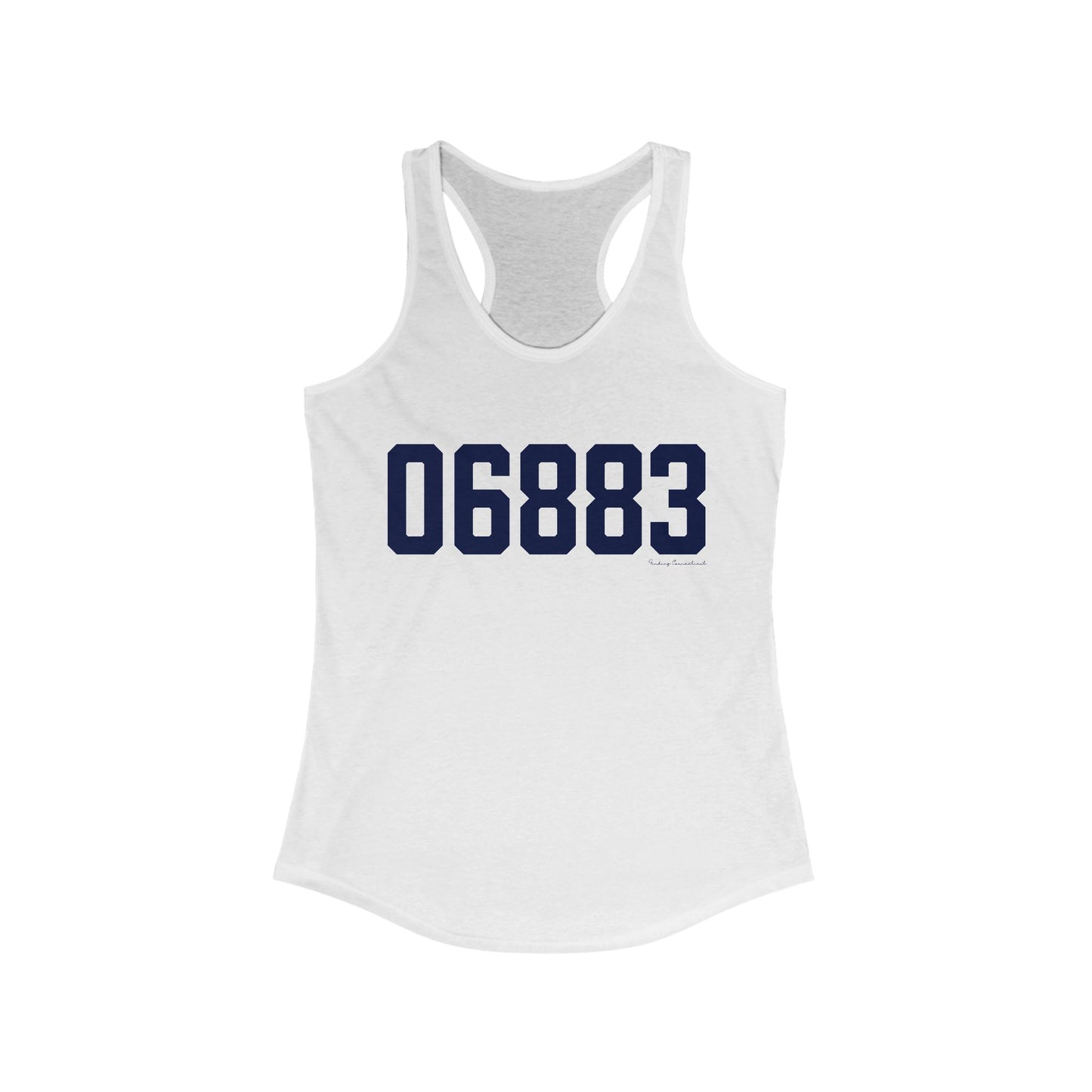 06883 Weston Connecticut Zip Code Women's Ideal Racerback Tank Top