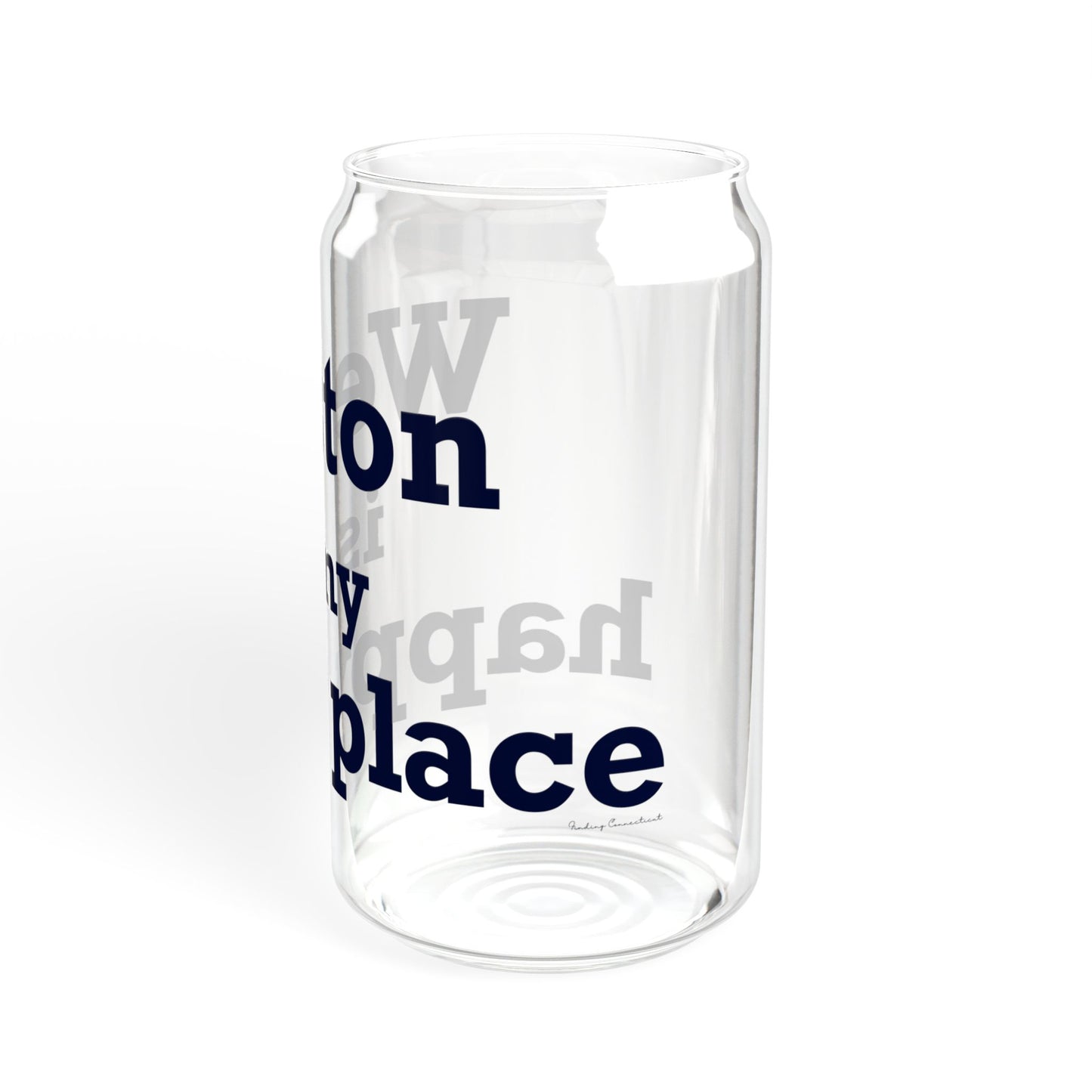 Weston Is My Happy Place Sipper Glass, 16oz