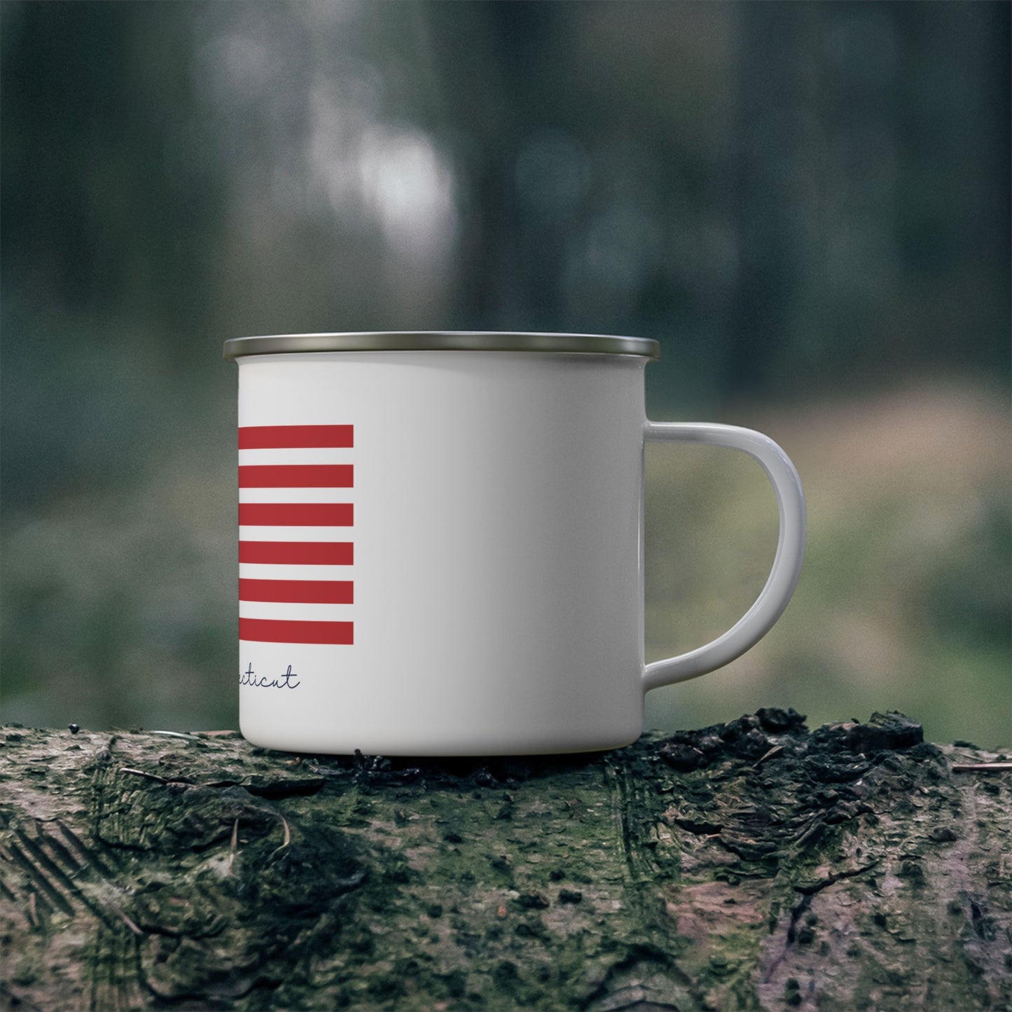 Darien Connecticut Flag Enamel Camping Mug