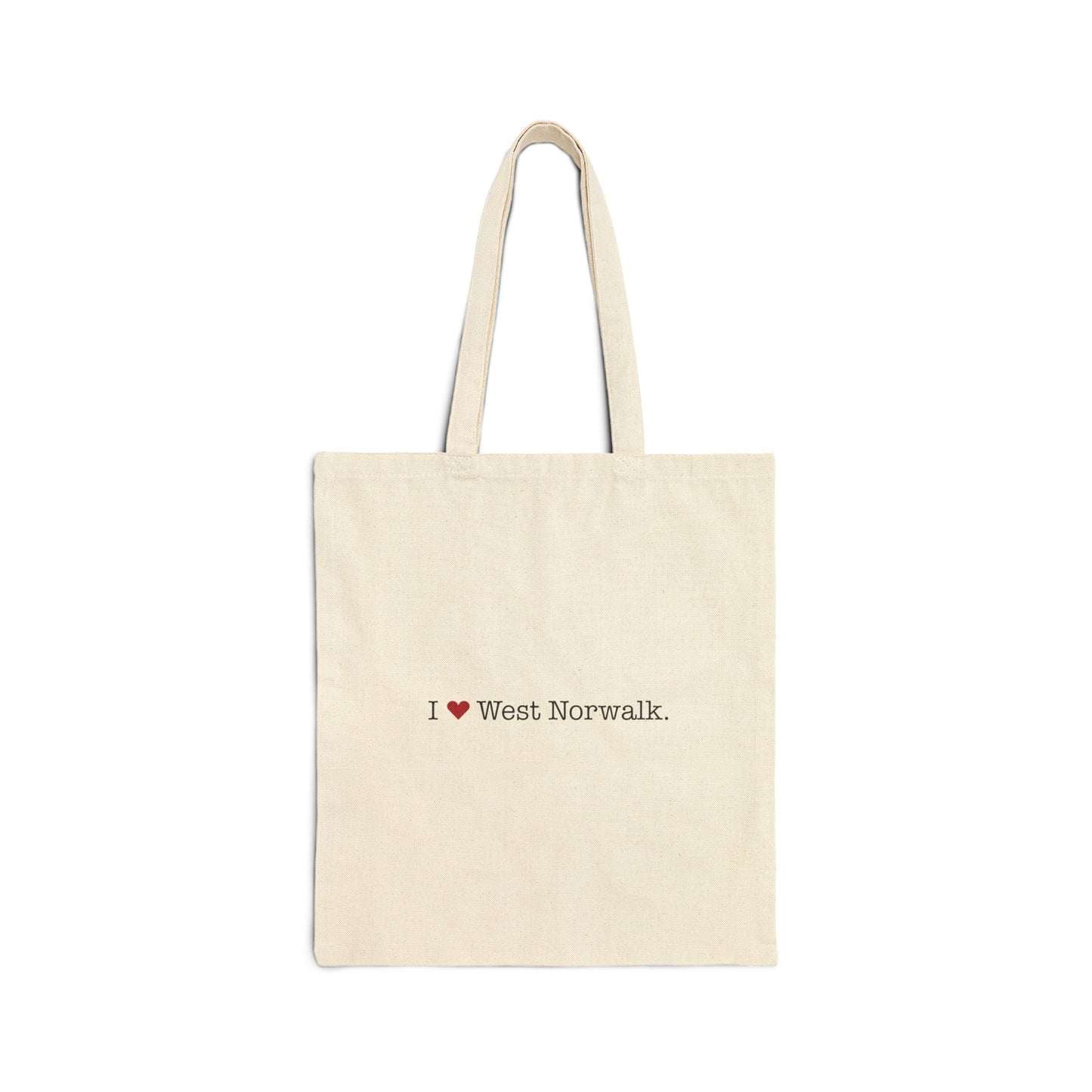 I Heart West Norwalk. Cotton Canvas Tote Bag