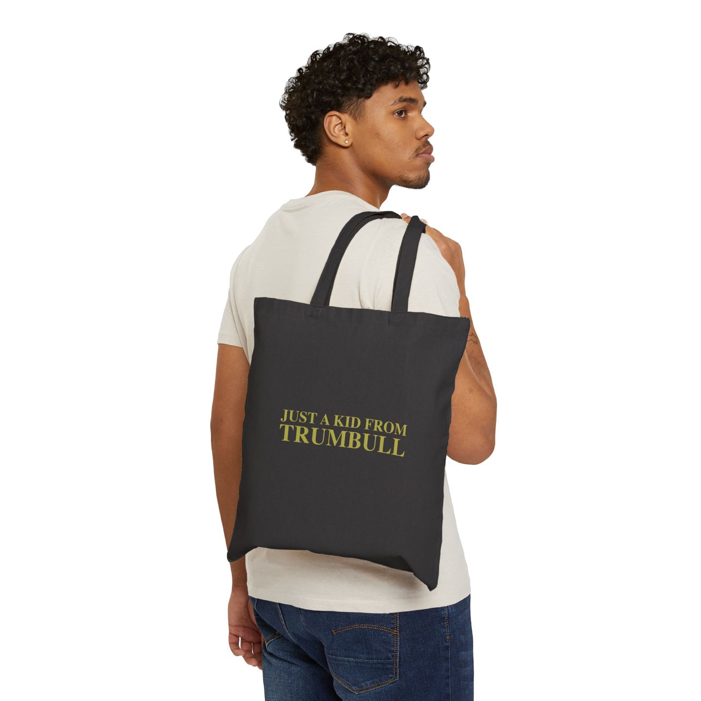 Just a kid from Trumbull Cotton Canvas Tote Bag