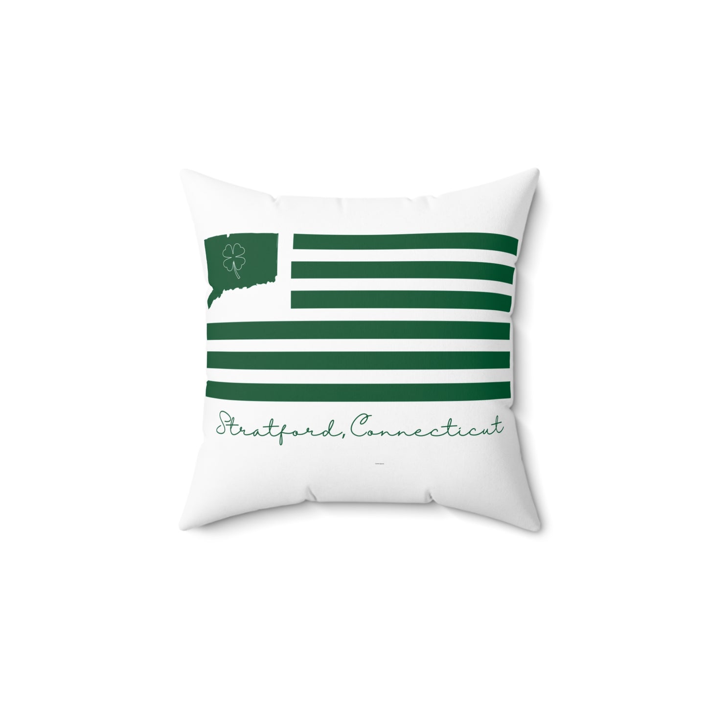 Stratford Connecticut St Patrick’s Day Flag Spun Polyester Square Pillow