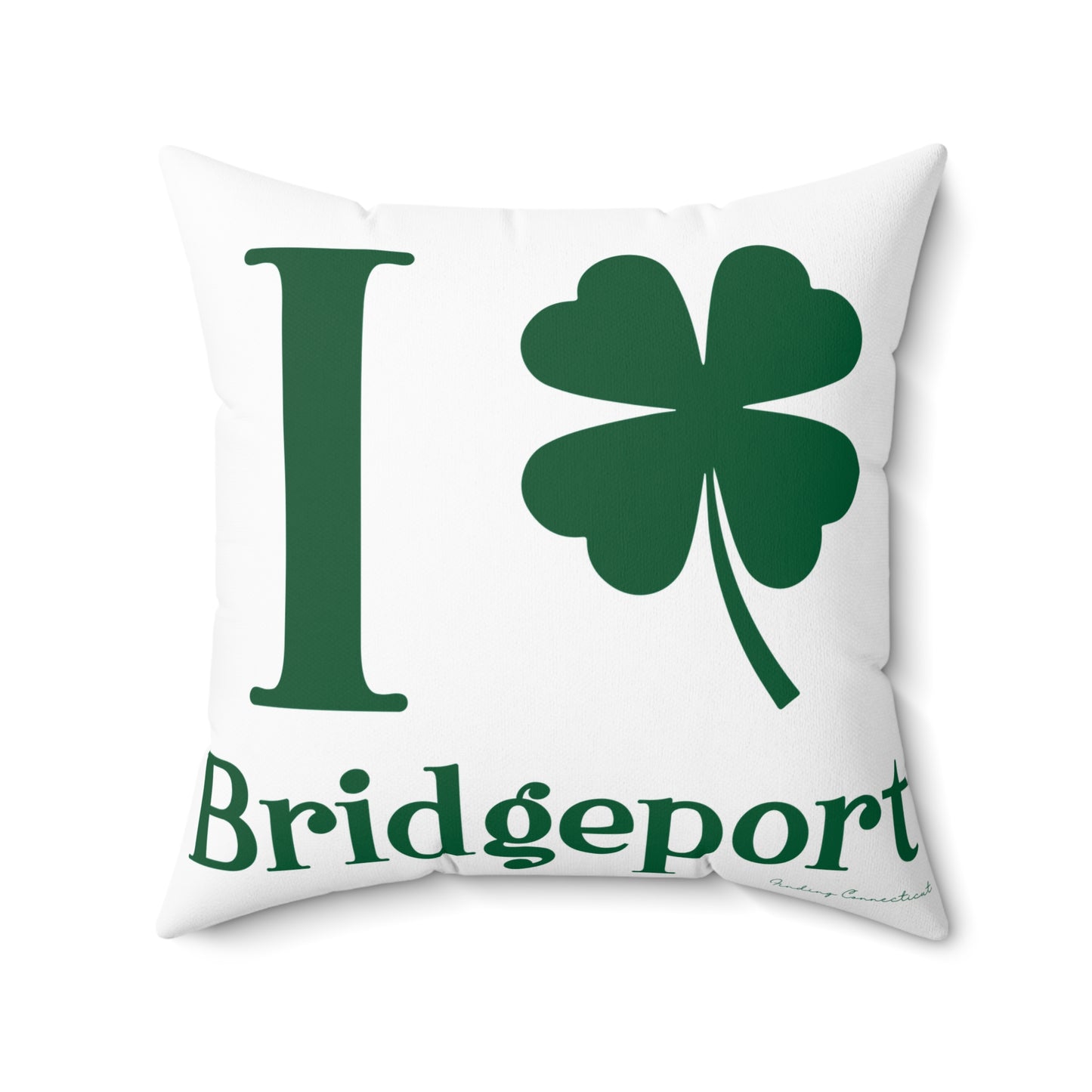 I Clover Bridgeport Spun Polyester Square Pillow