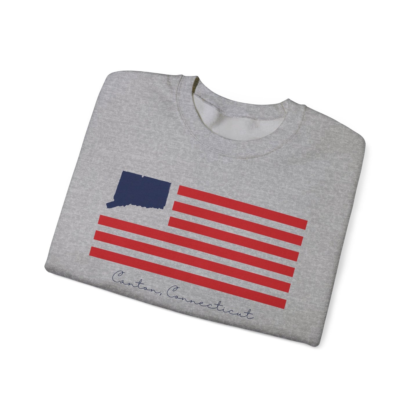 Canton Connecticut Flag Unisex Heavy Blend™ Crewneck Sweatshirt